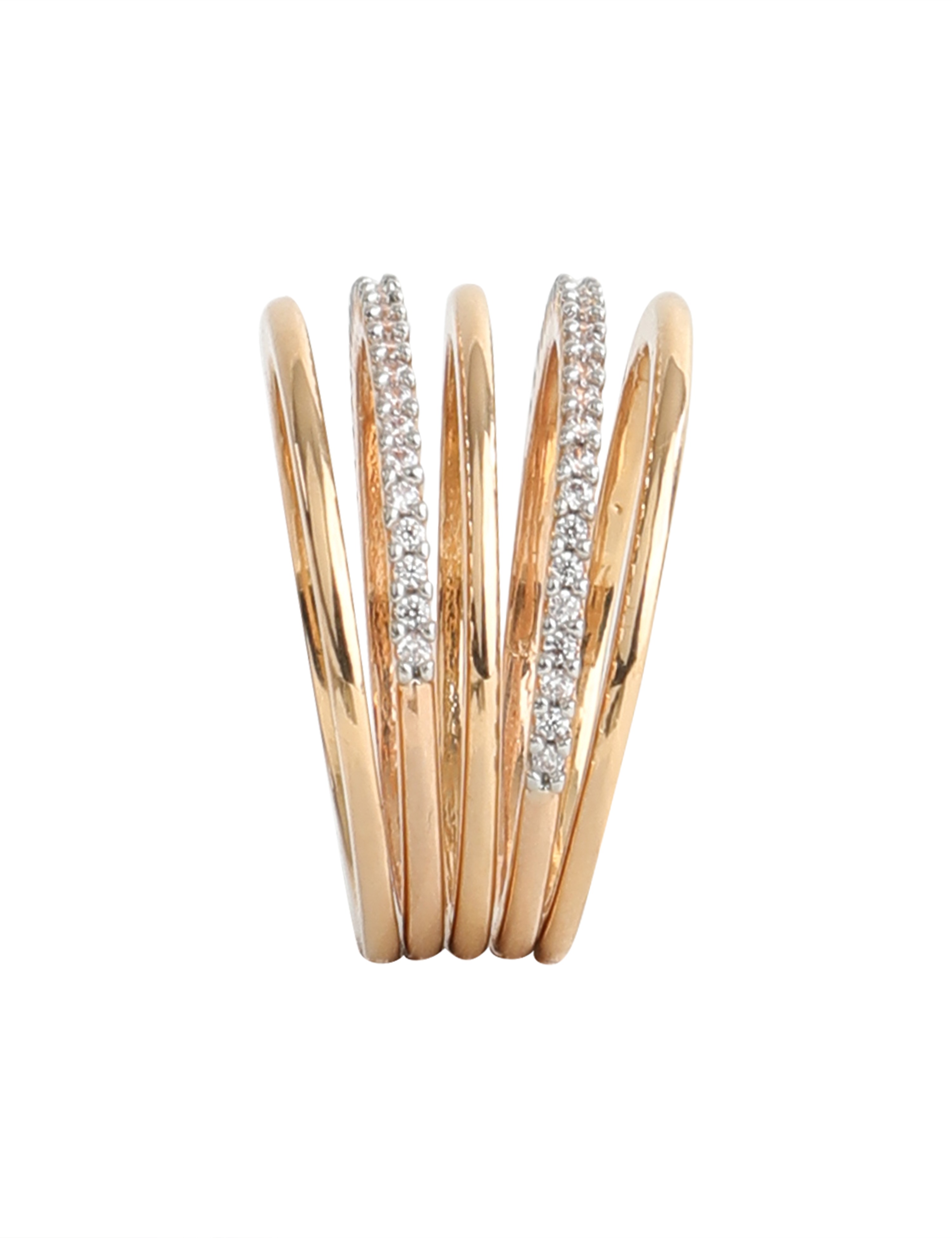 The Nila Gold Plated Stackable Designer Finger Rings