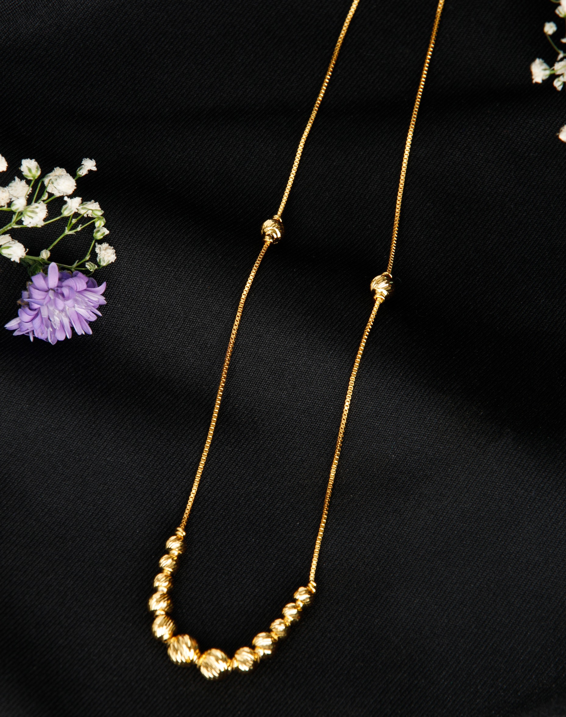 The Nila Gold Plated Small Bead Chain
