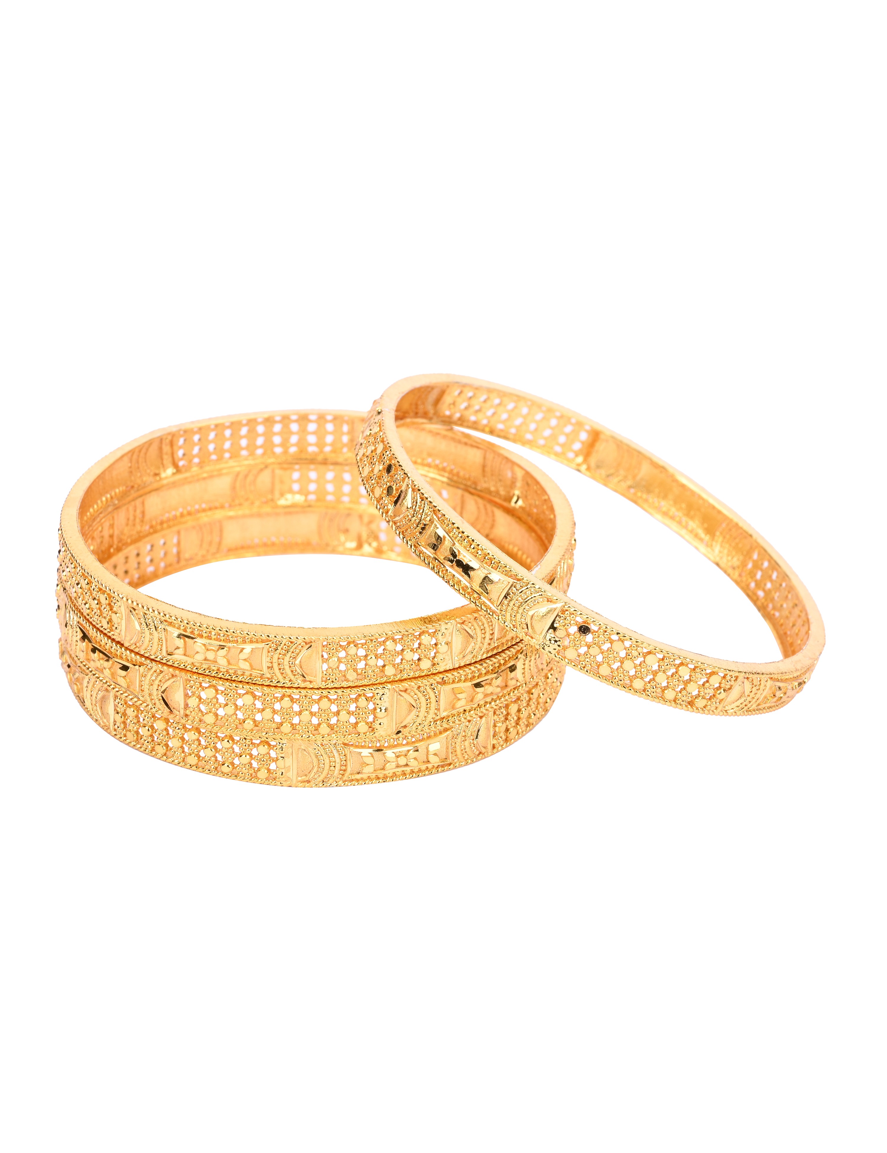 The Nila Gold Forming Plain Bangles