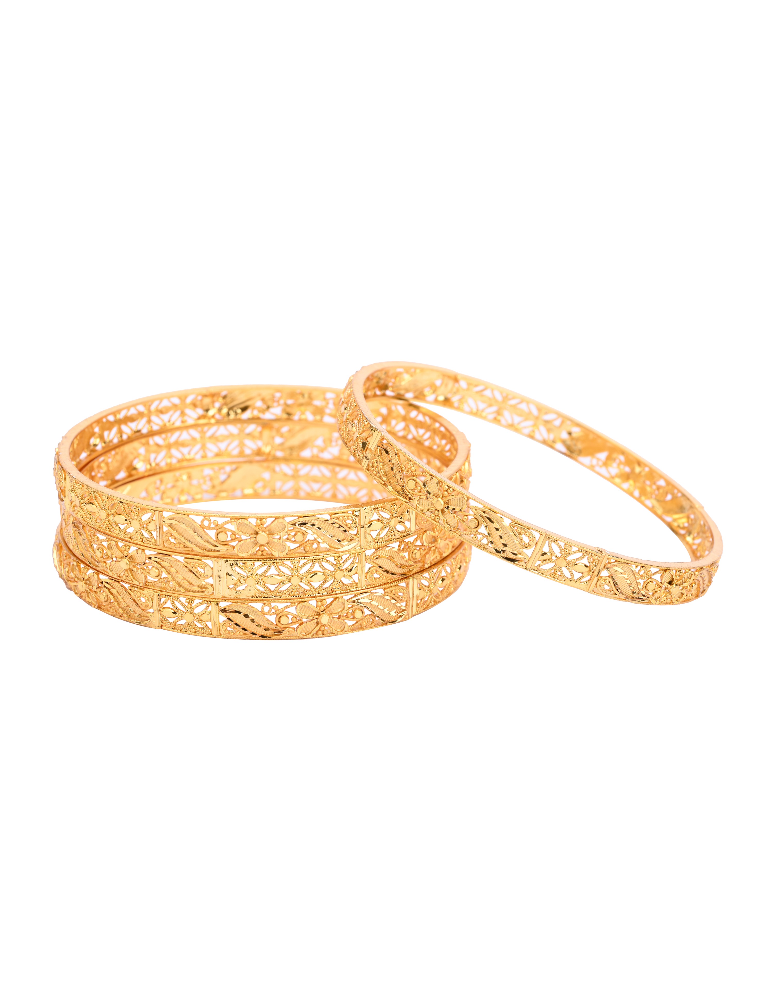 The Nila Gold Forming Plain Bangles