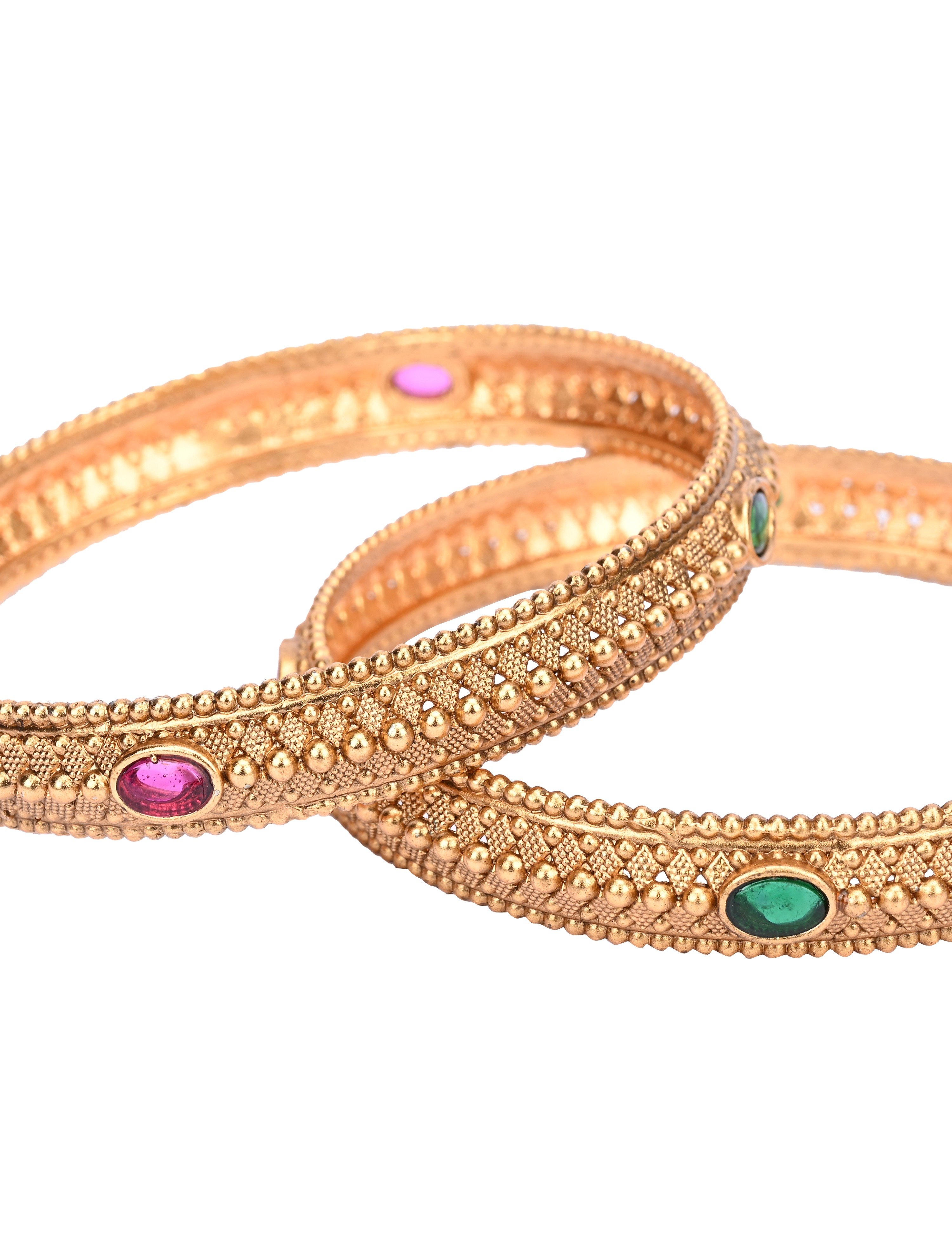 The Nila Gold Plated Ethnic Bangles