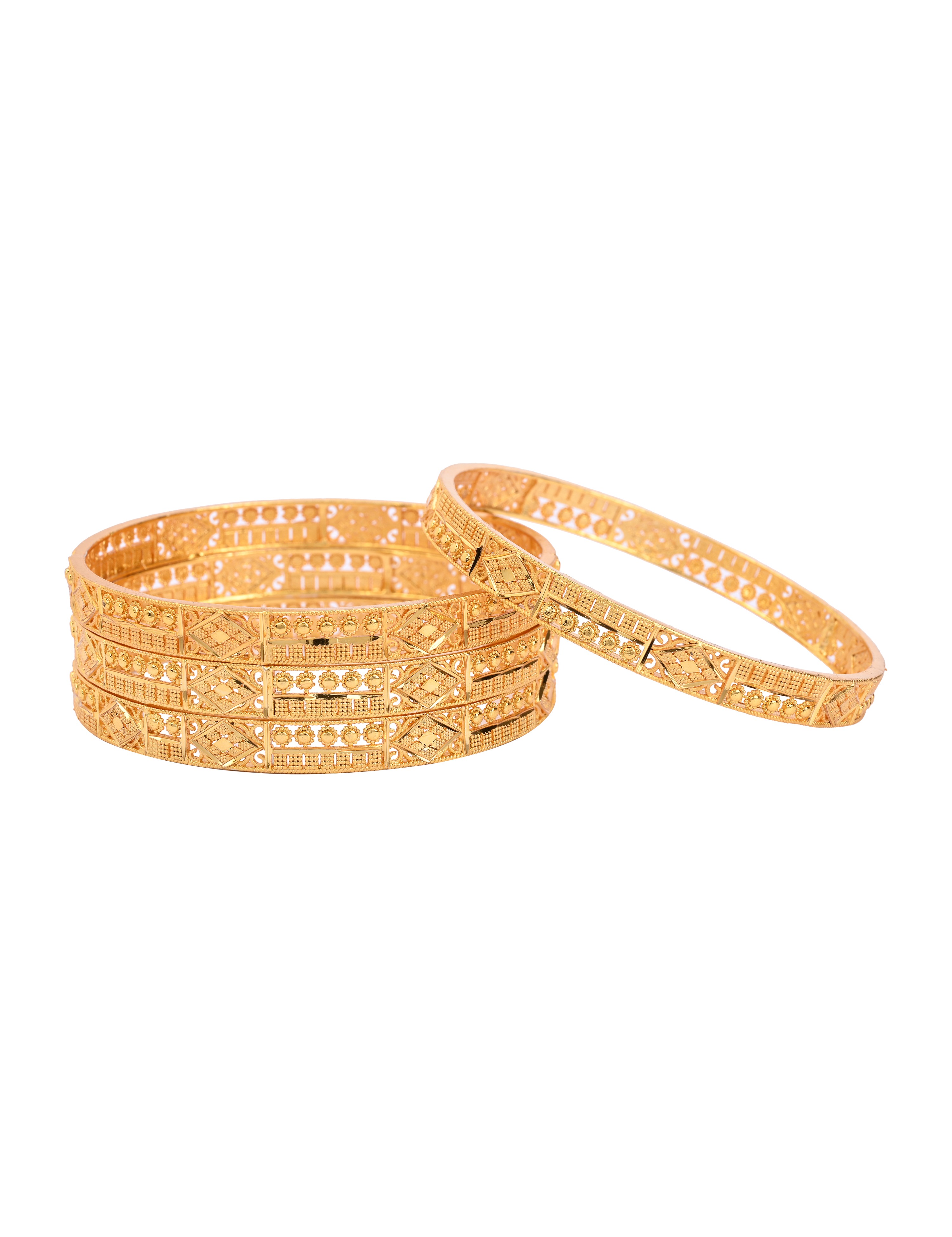 The Nila Gold Forming Plain Bangles