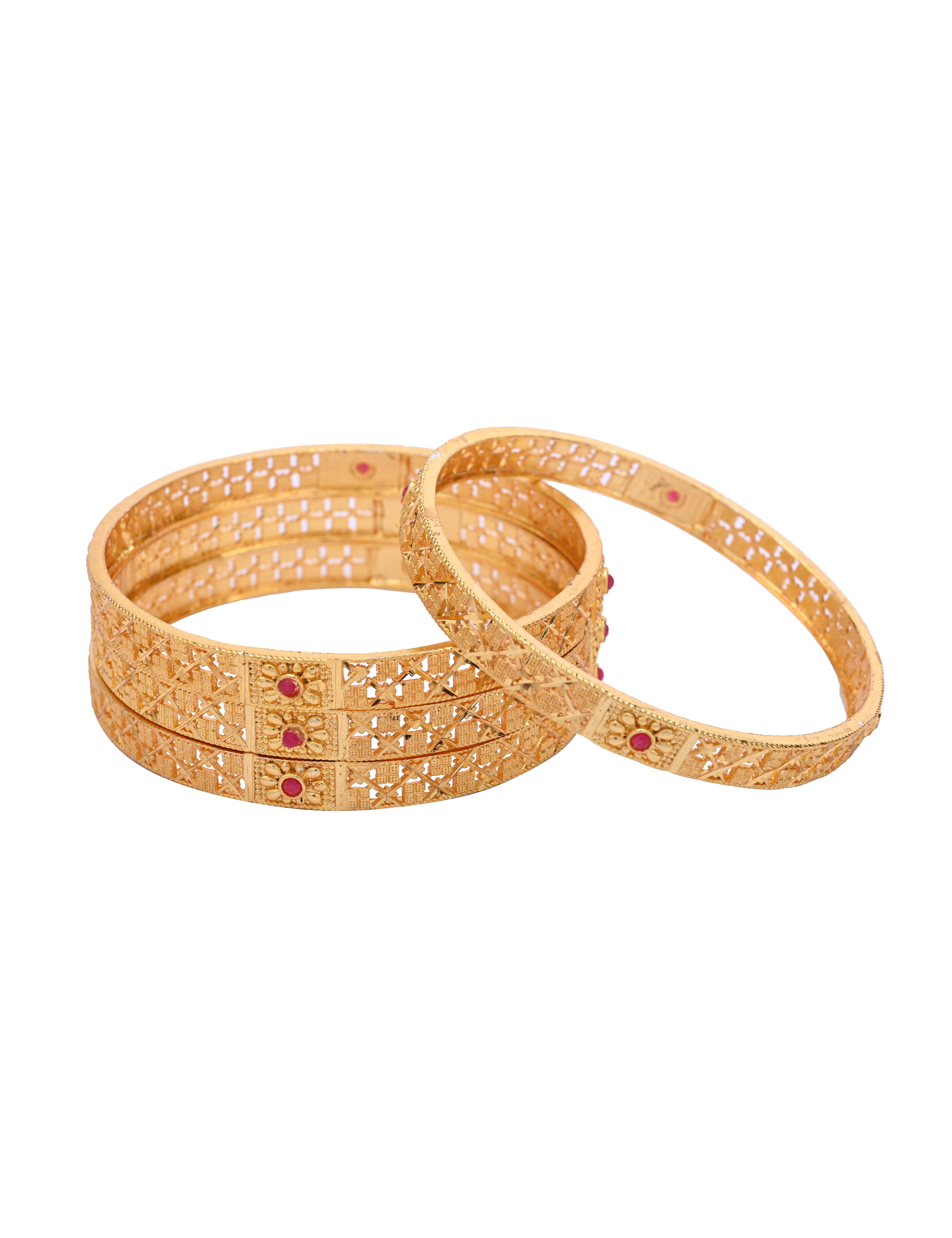 The Nila Gold Forming Plain Bangles