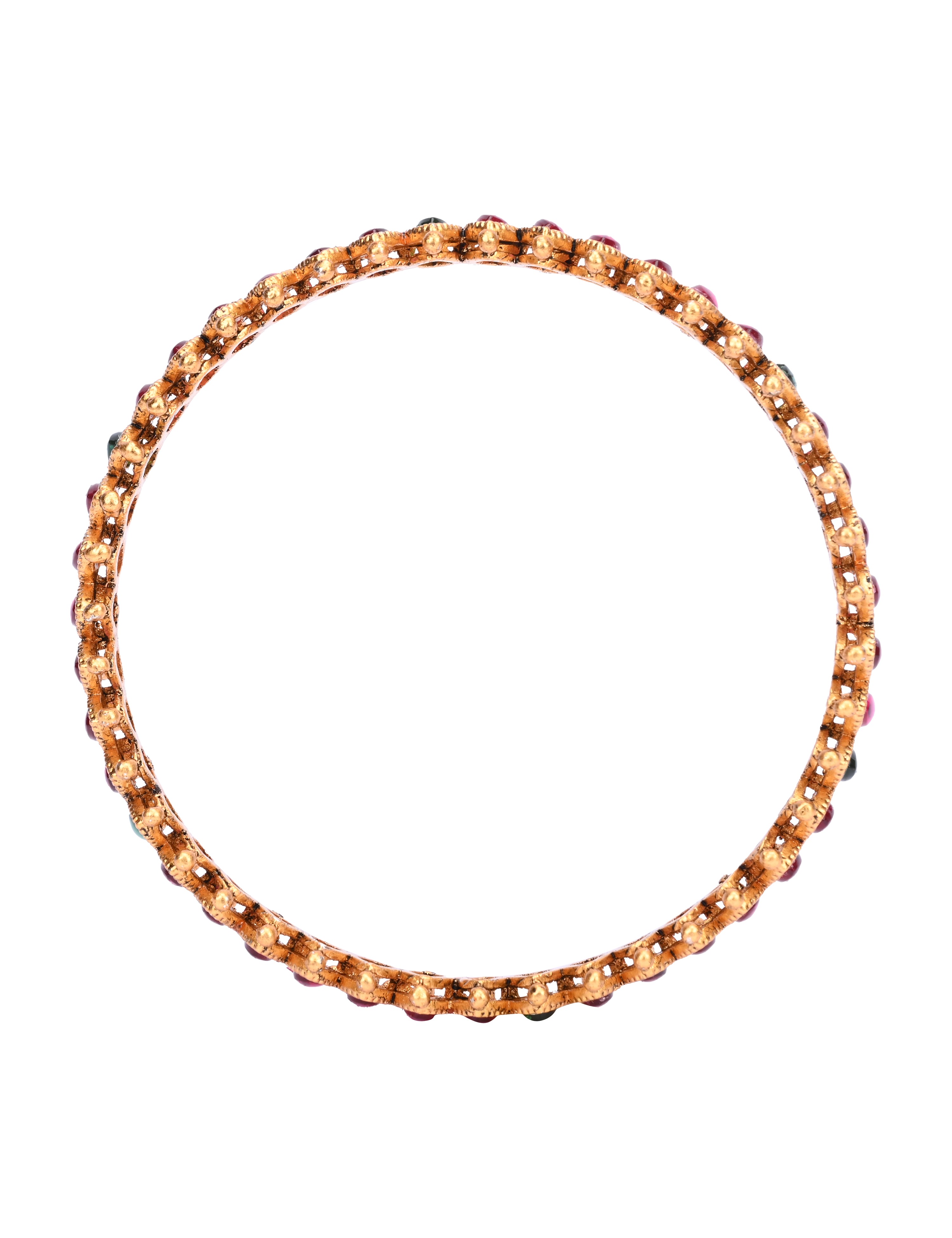 The Nila Gold Plated Pink Kundan Bangles