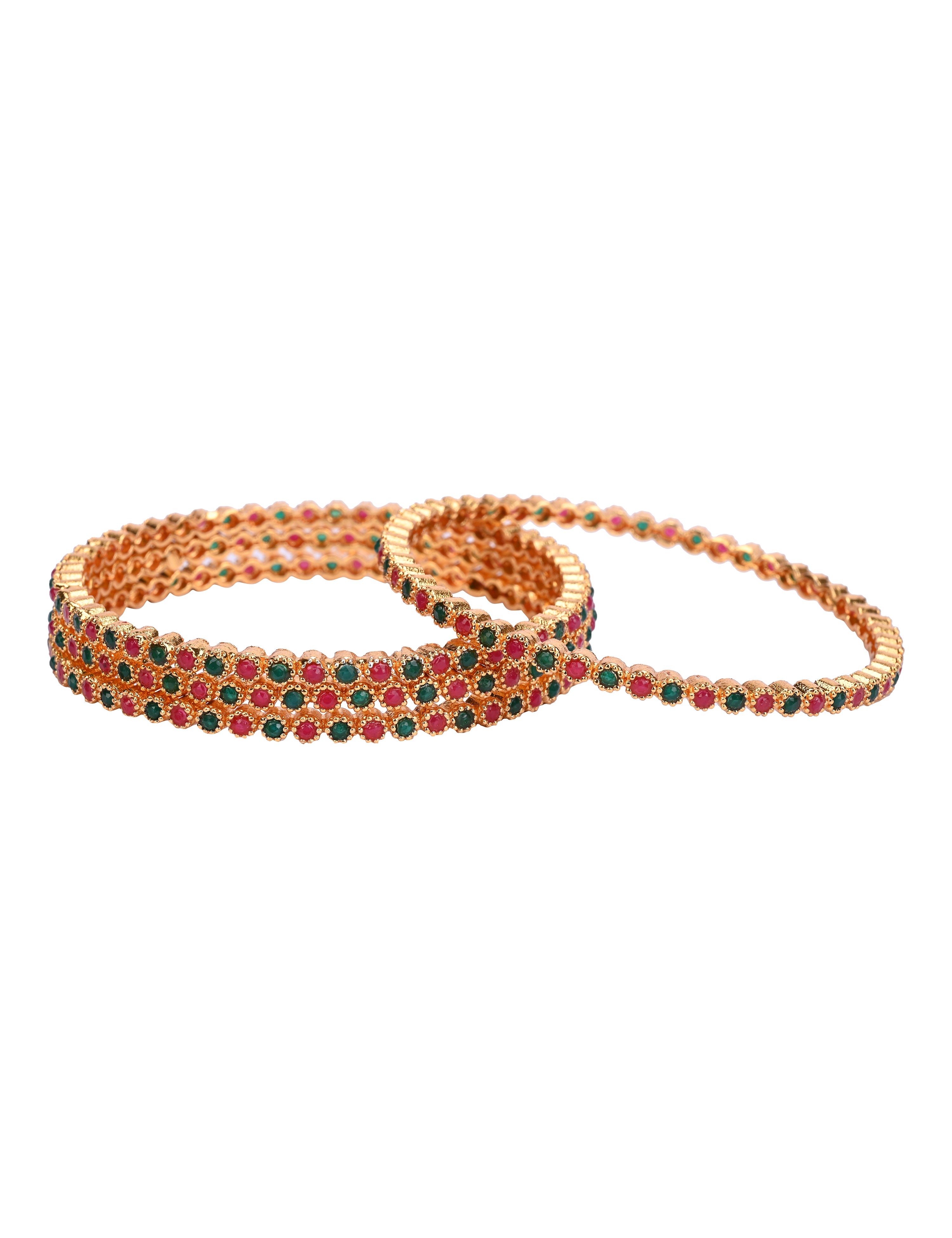 The Nila Gold Plated Kundan Bangles