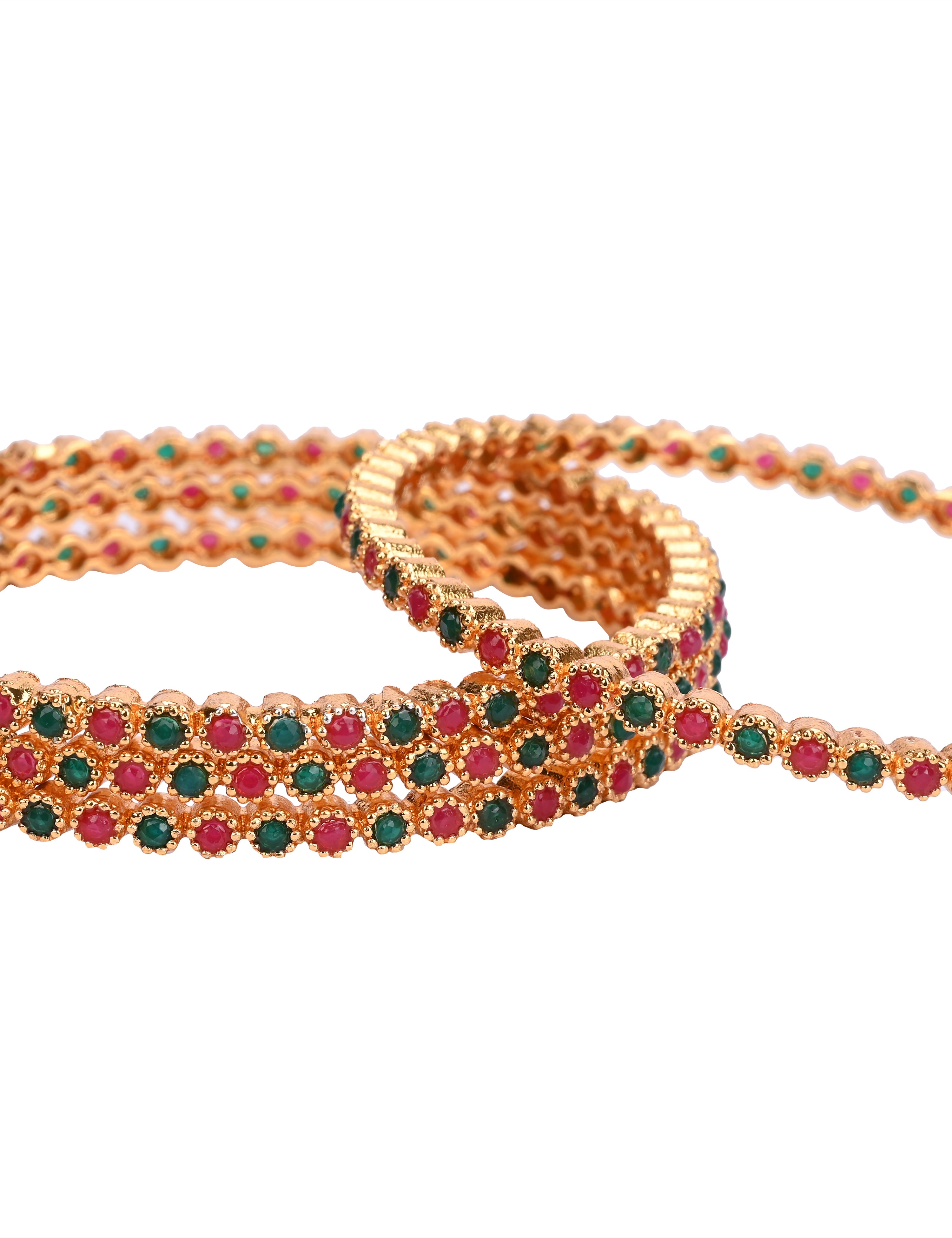The Nila Gold Plated Kundan Bangles