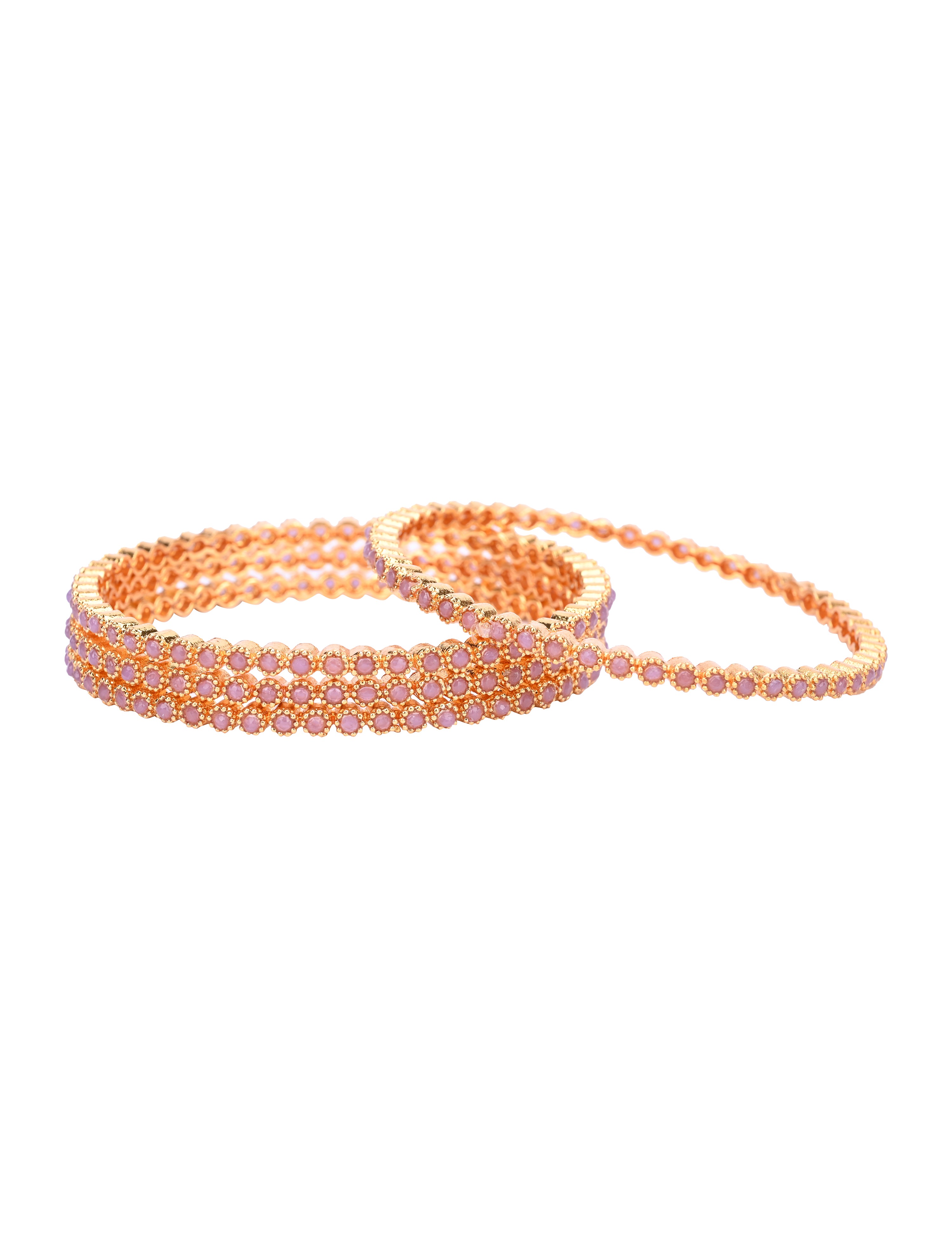 The Nila Gold Plated Kundan Bangles
