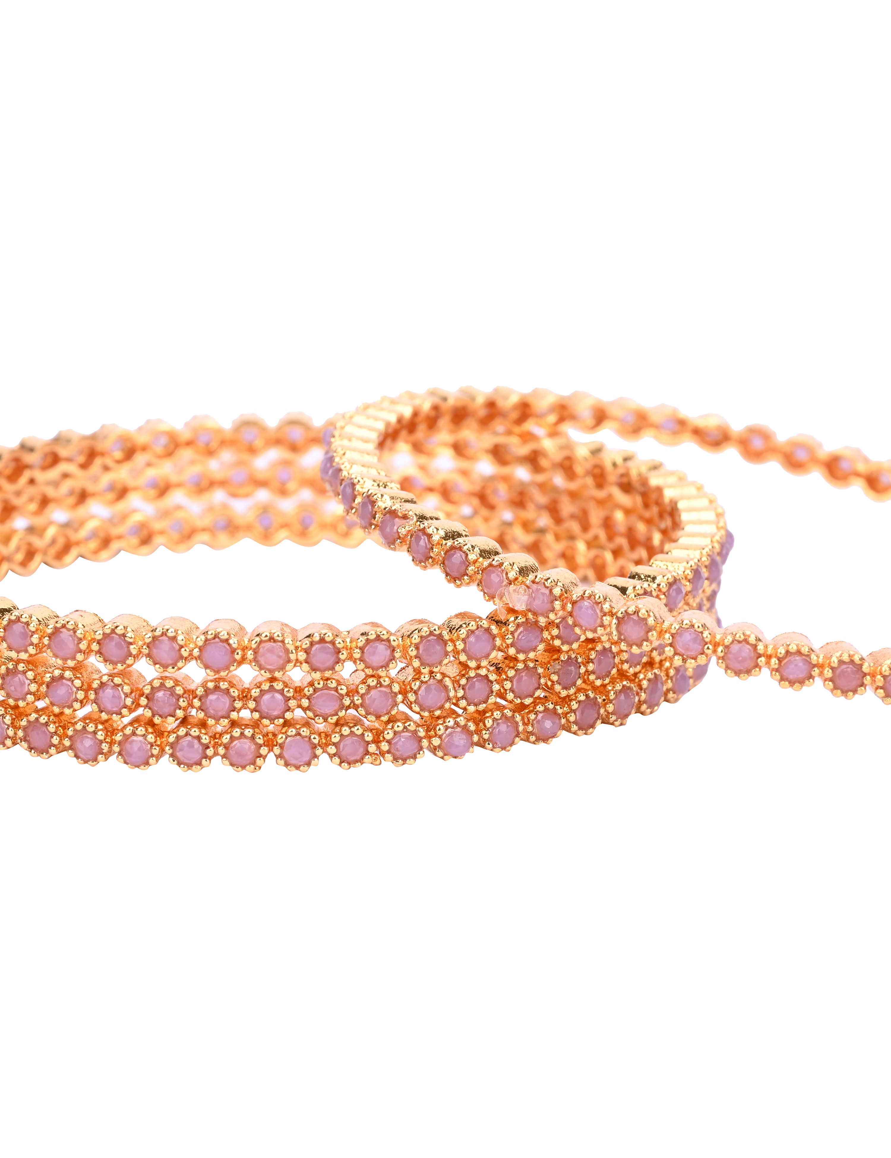 The Nila Gold Plated Kundan Bangles