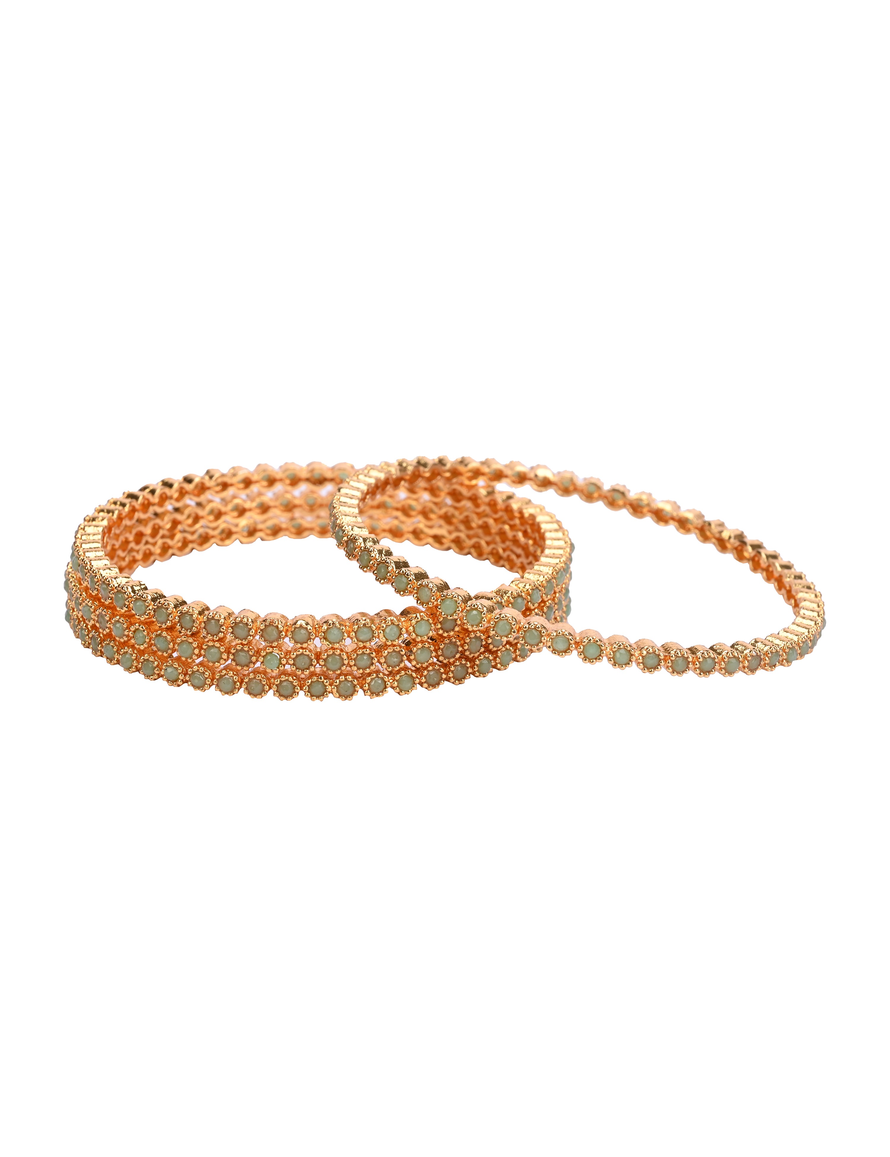 The Nila Gold Plated Kundan Bangles