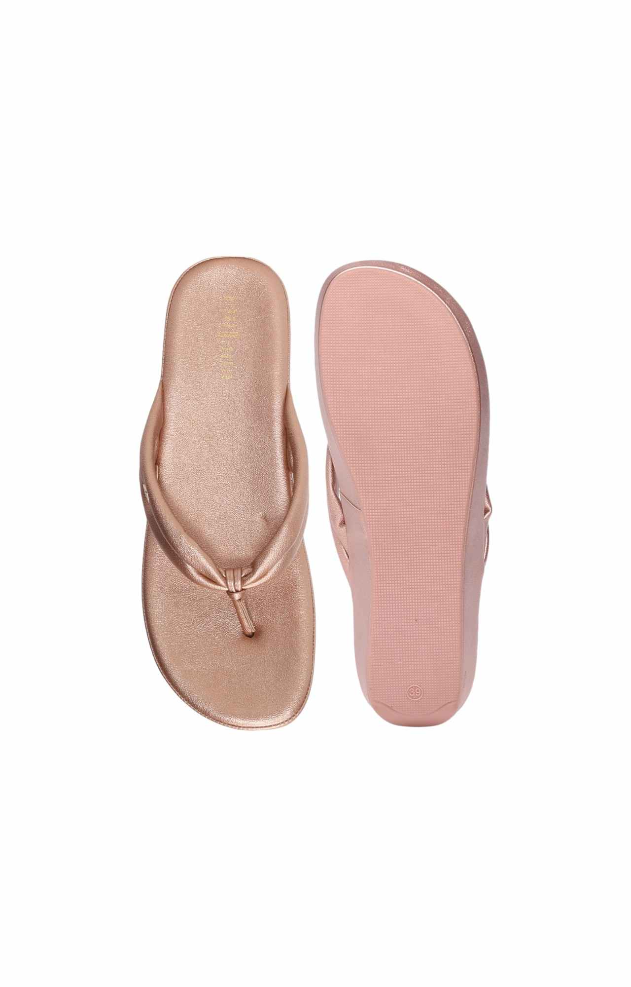 Women Rose Gold Comfort Casual Slippers