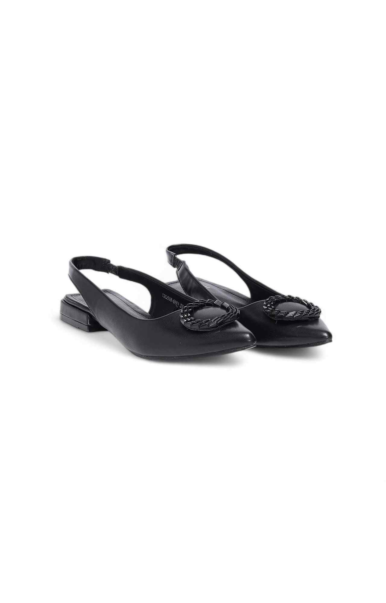 Women Black PU Stylish Sandals