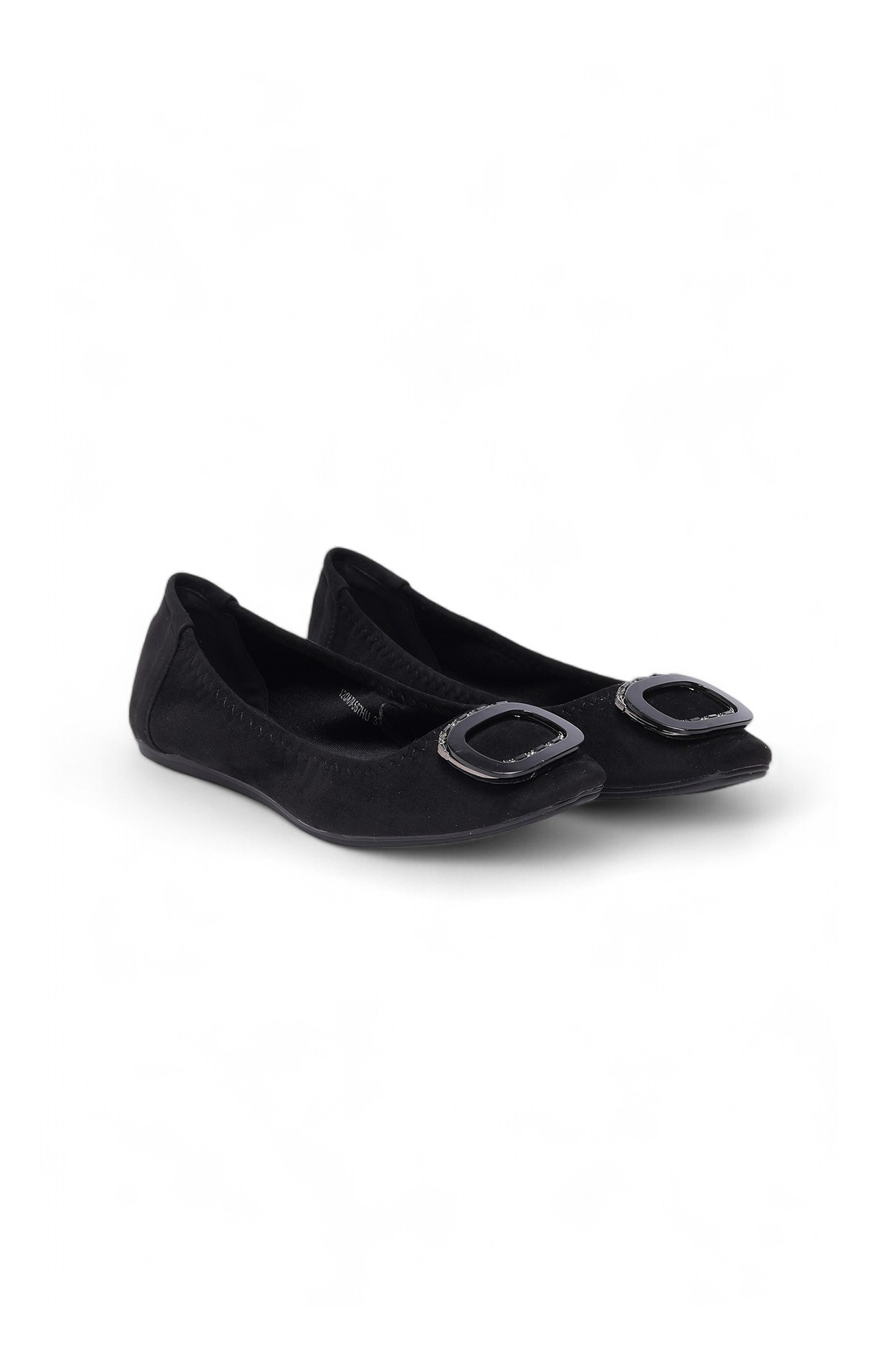 Women Black Fabric Shoes Ballerinas