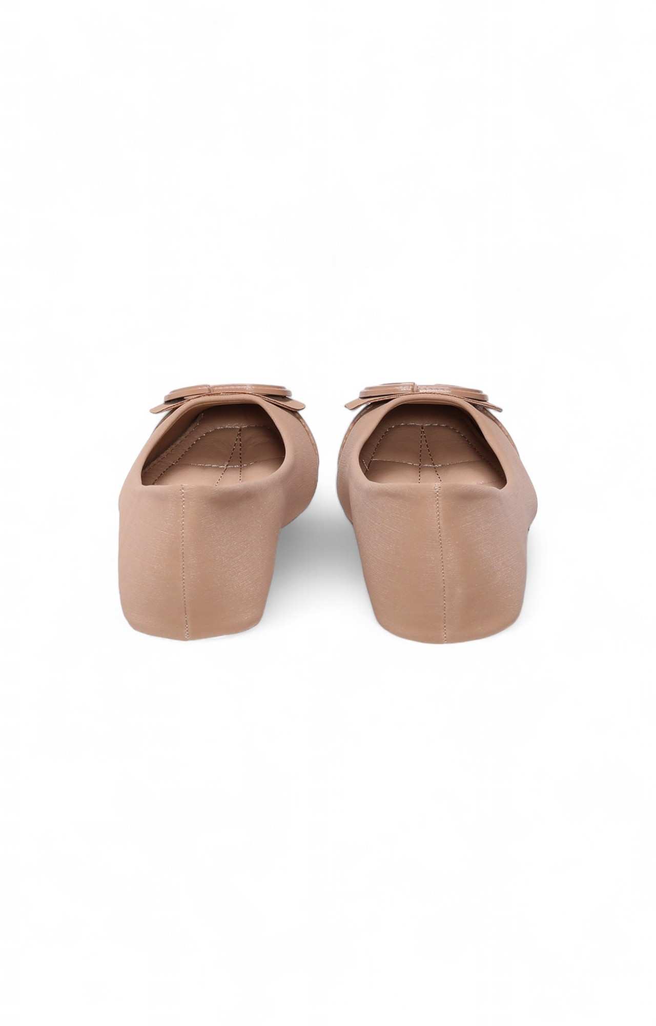 Women Beige Fabric Ballerinas