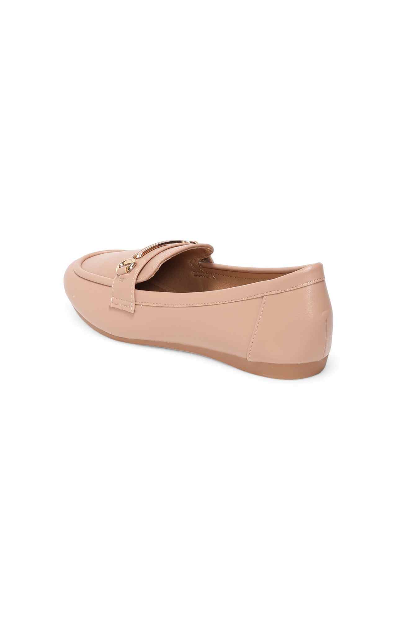 Women Pink Ballerina Flats with Metal Detailing