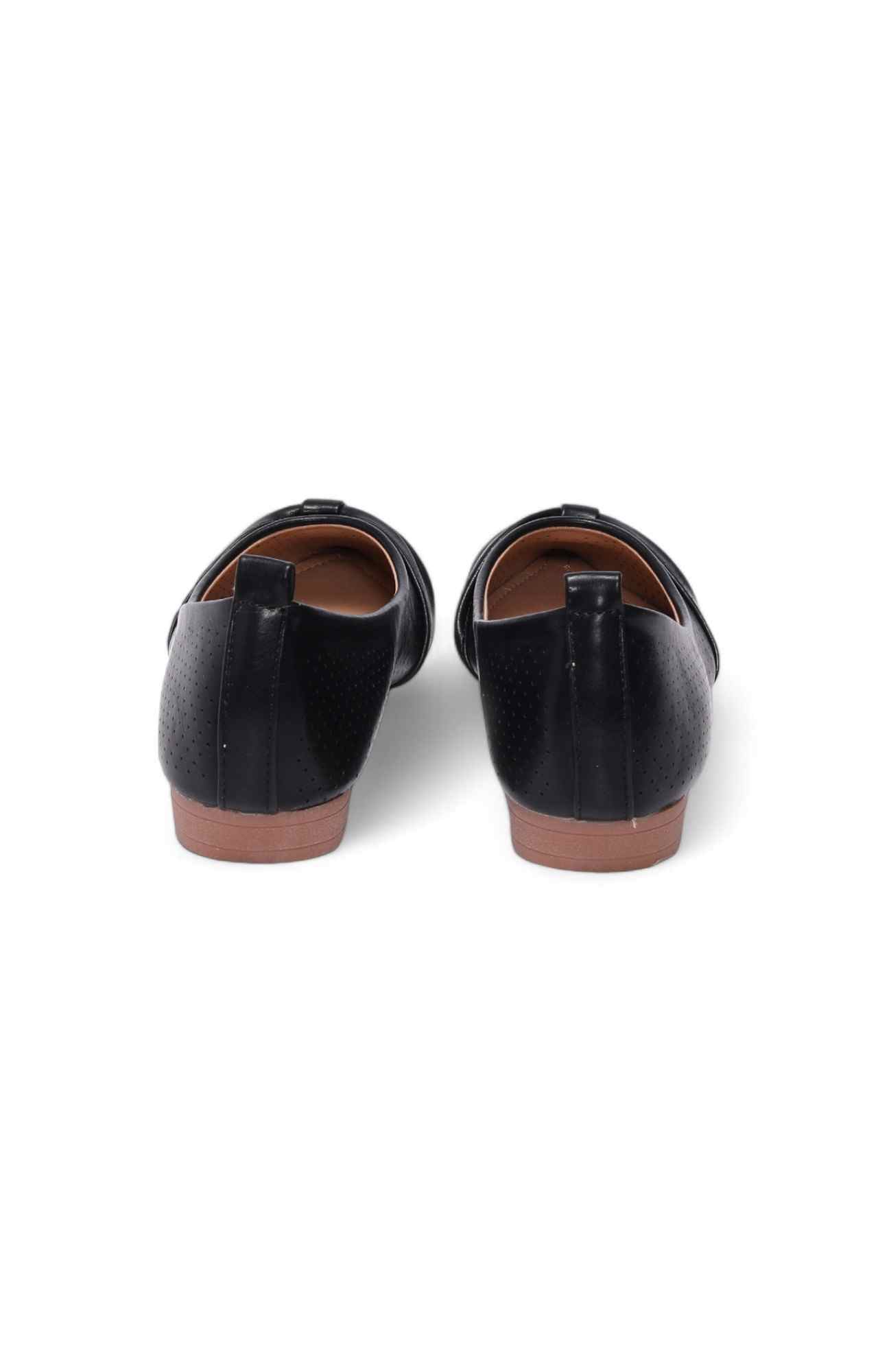 Women Black Ballerinas Flats with Twisted Work