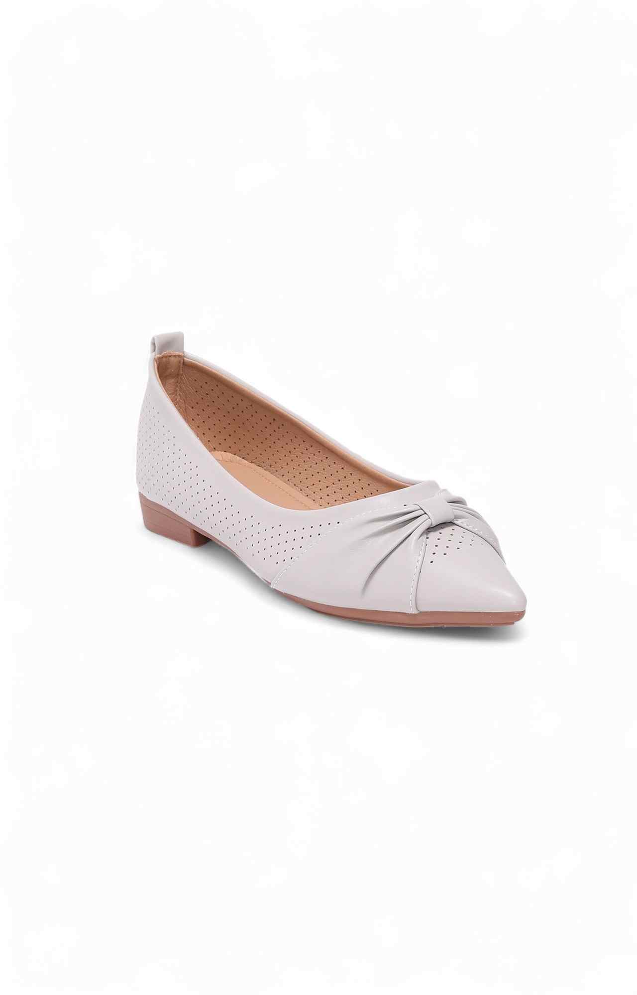 Women Everyday Grey Bow Flats
