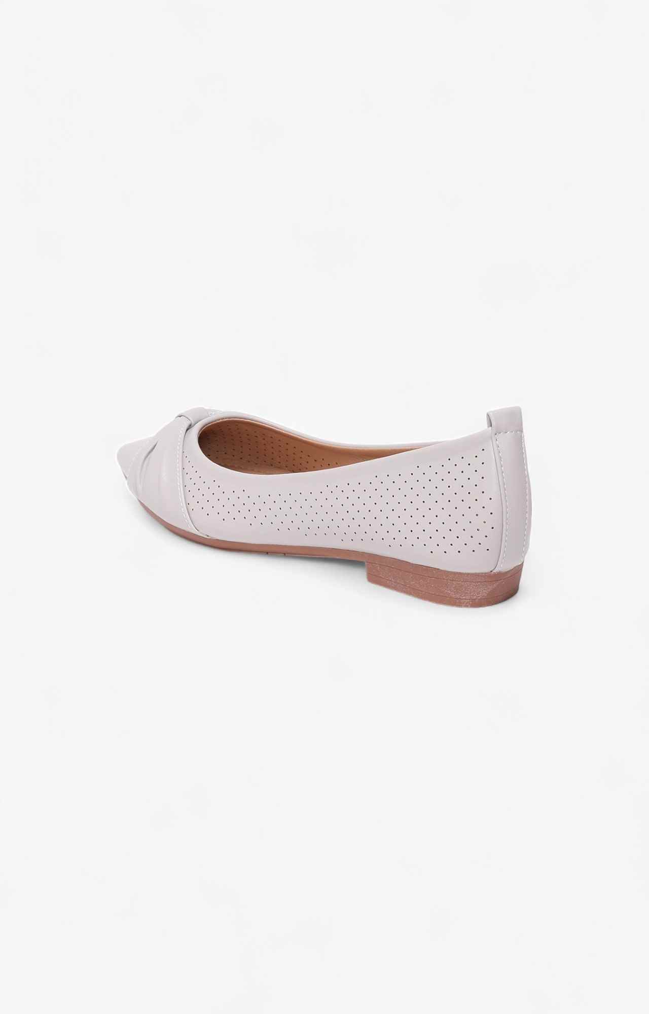 Women Everyday Grey Bow Flats