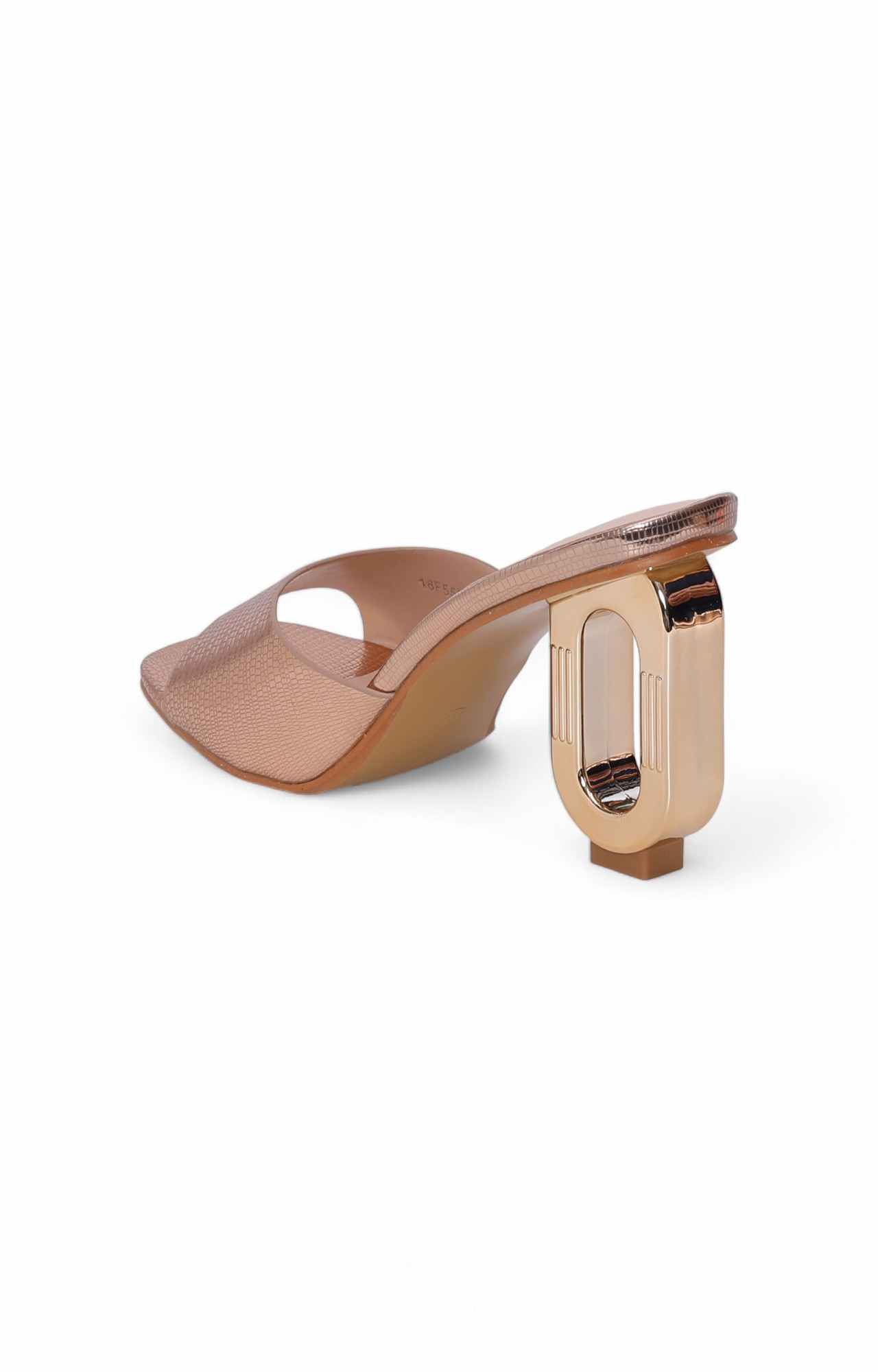 Women Champagne Peep-Toe Heel Sandals