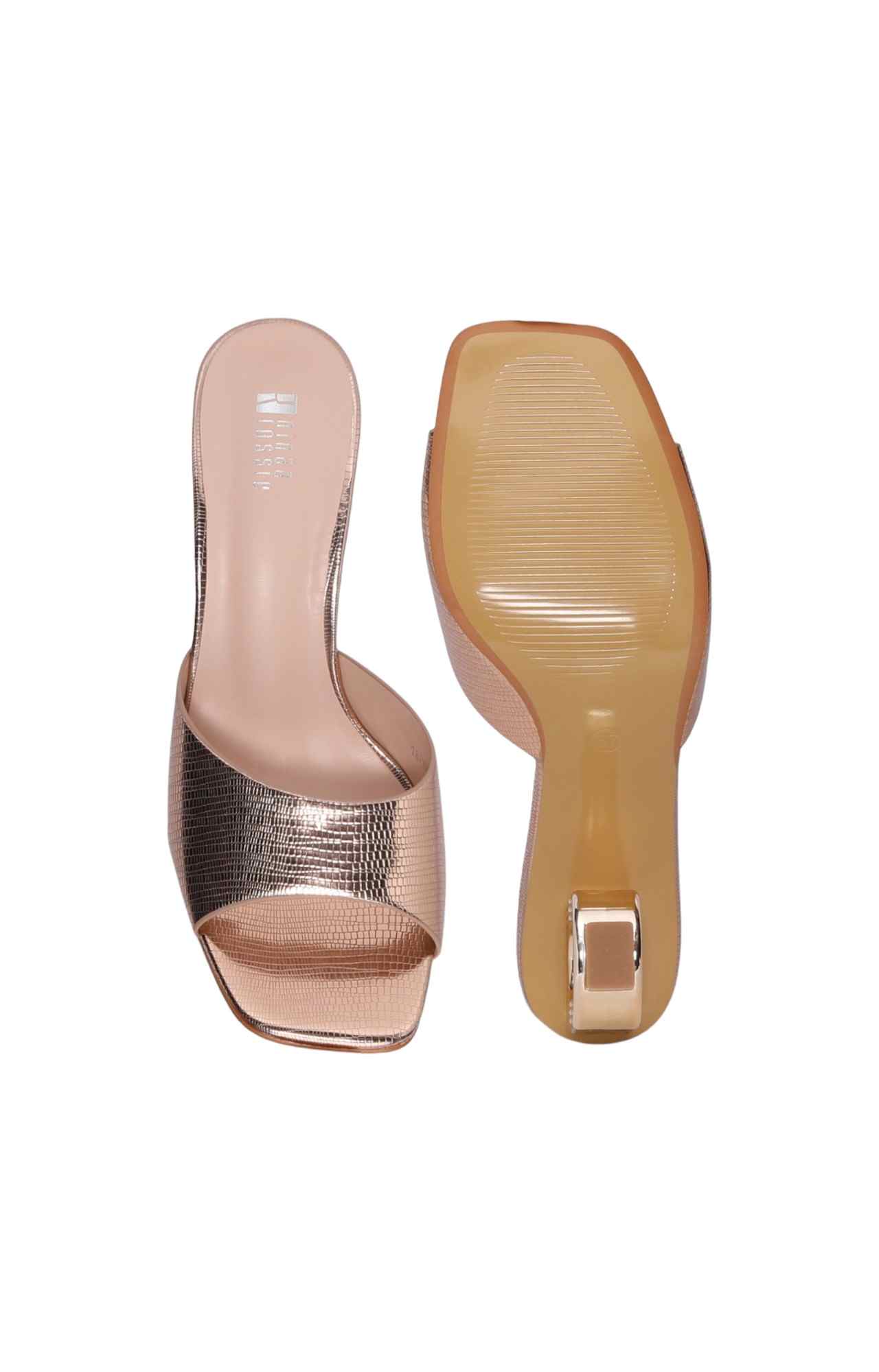 Women Champagne Peep-Toe Heel Sandals