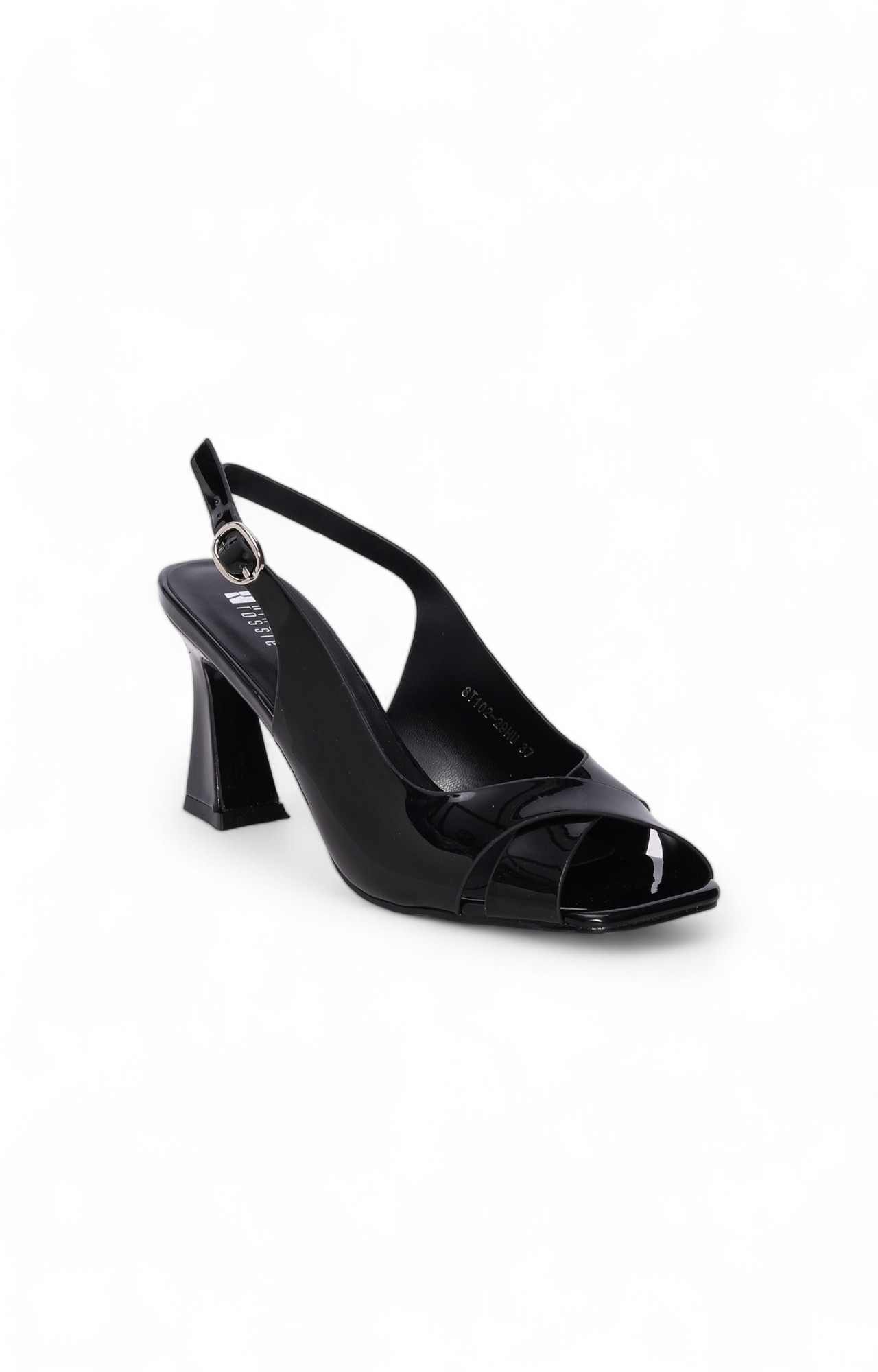 Women Black Chunky Heel Sandal