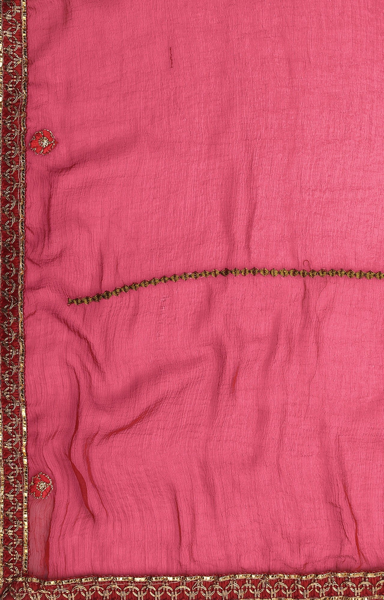 Pink Color Cotton Embroidered Unstitched Dress Material-FL_PANKHUDI1094_DM