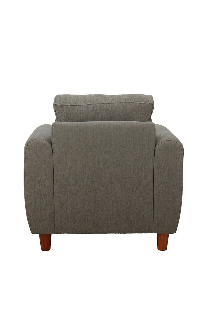 neudot Scott Sofa for Living Room |1 Person Sofa|Premium Fabric with Cushioned Armrest |Solid Wood Frame|1 Seater in Misty Grey Color