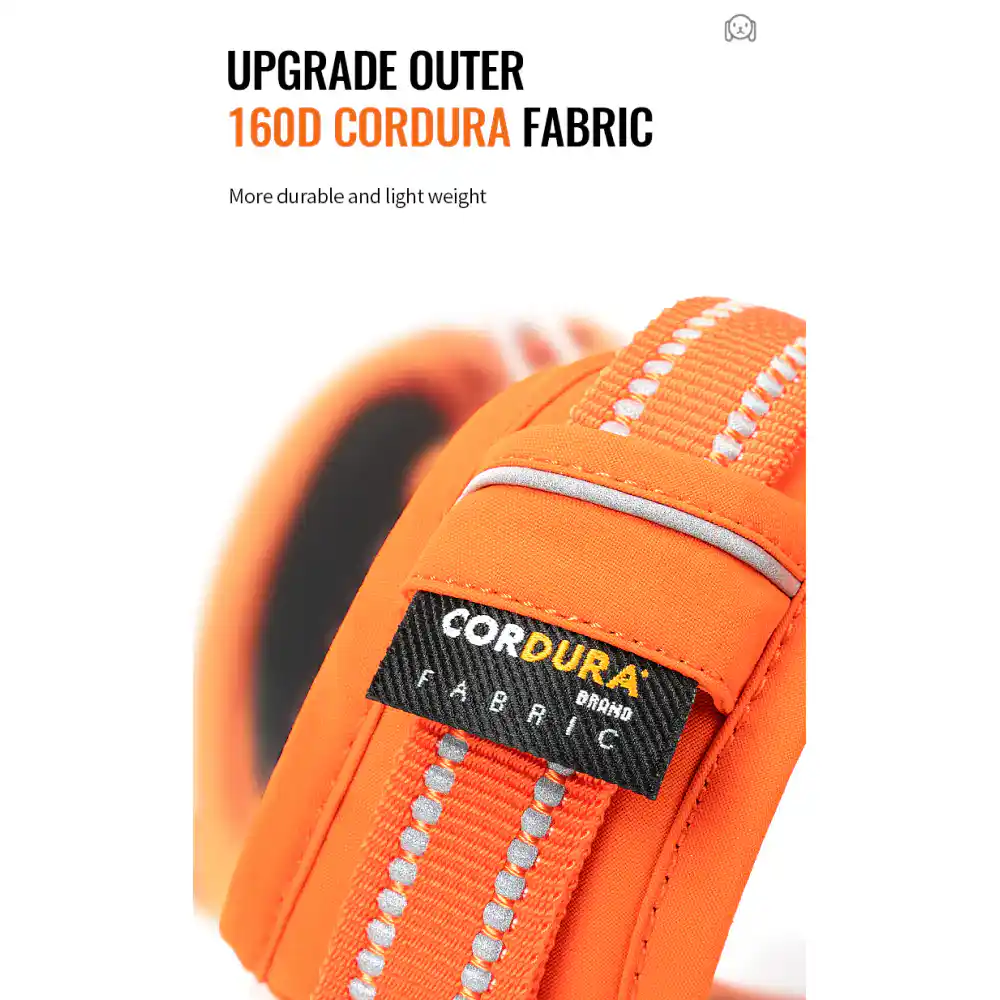 Barkbutler Truelove Harness With Reflective Fabric - Orange