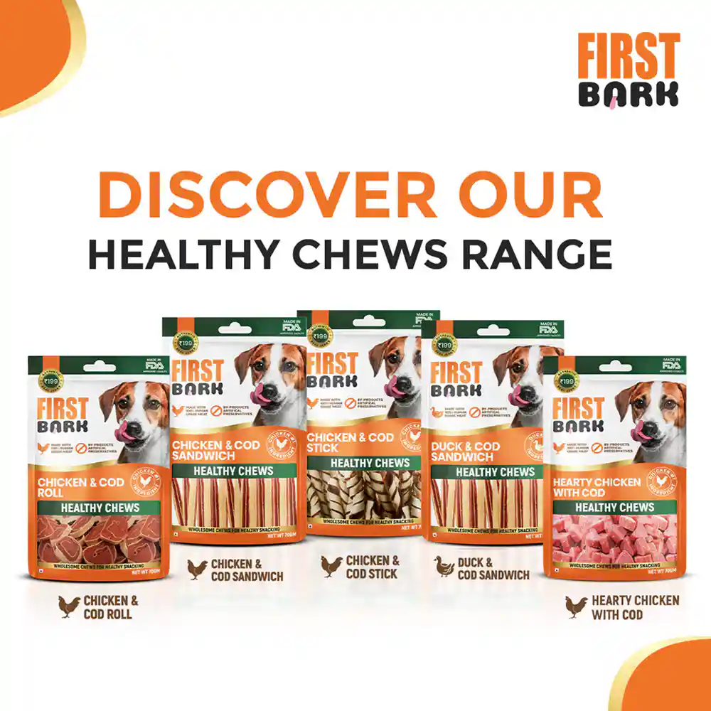 First Bark Chicken Cod Roll Dog Treats 200g