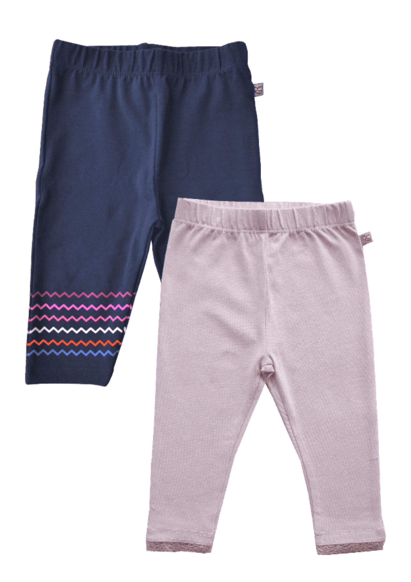 Baby Girls 2pc Combo Leggings (Navy+Lt.Pink)