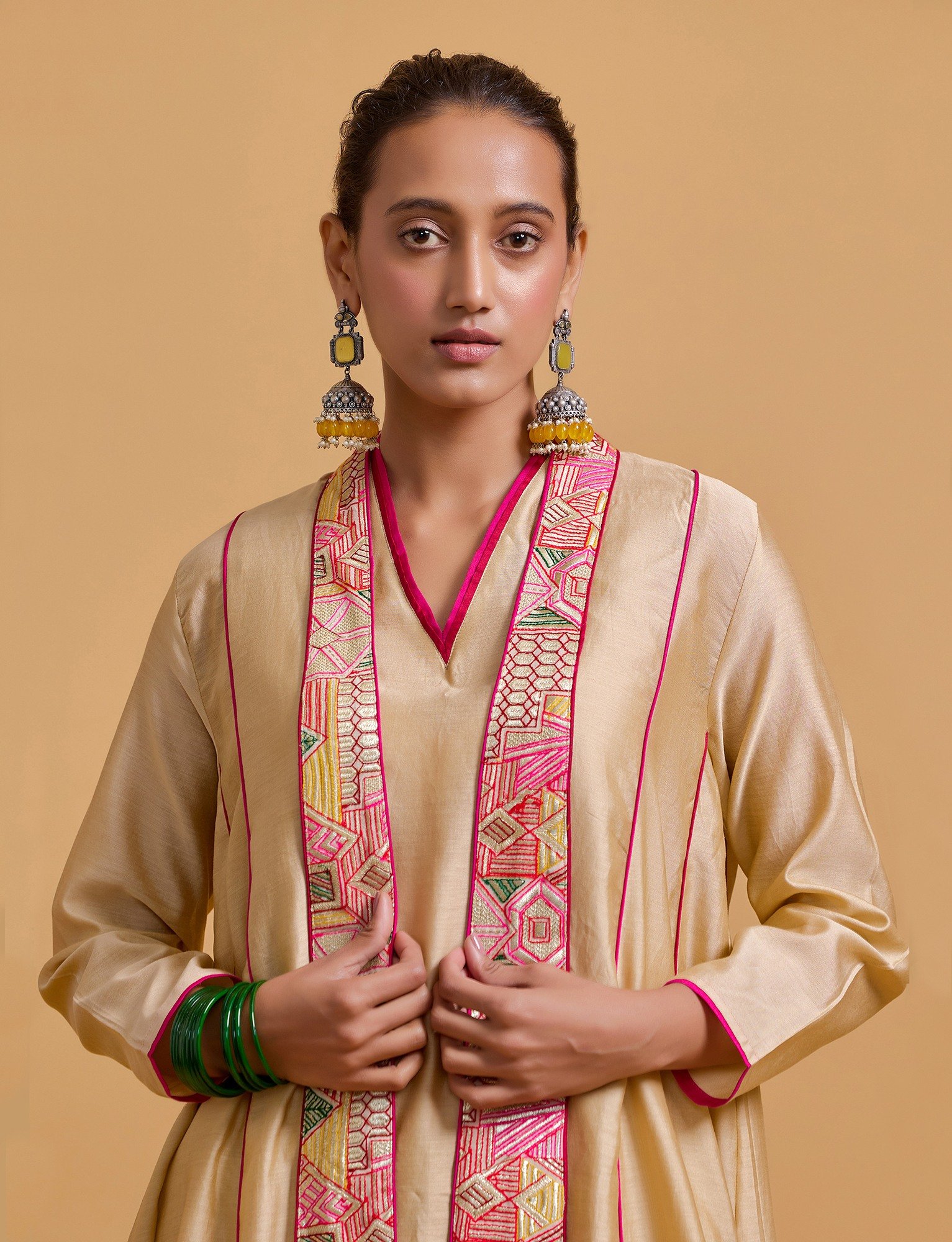 Mithai Beige Coat Set