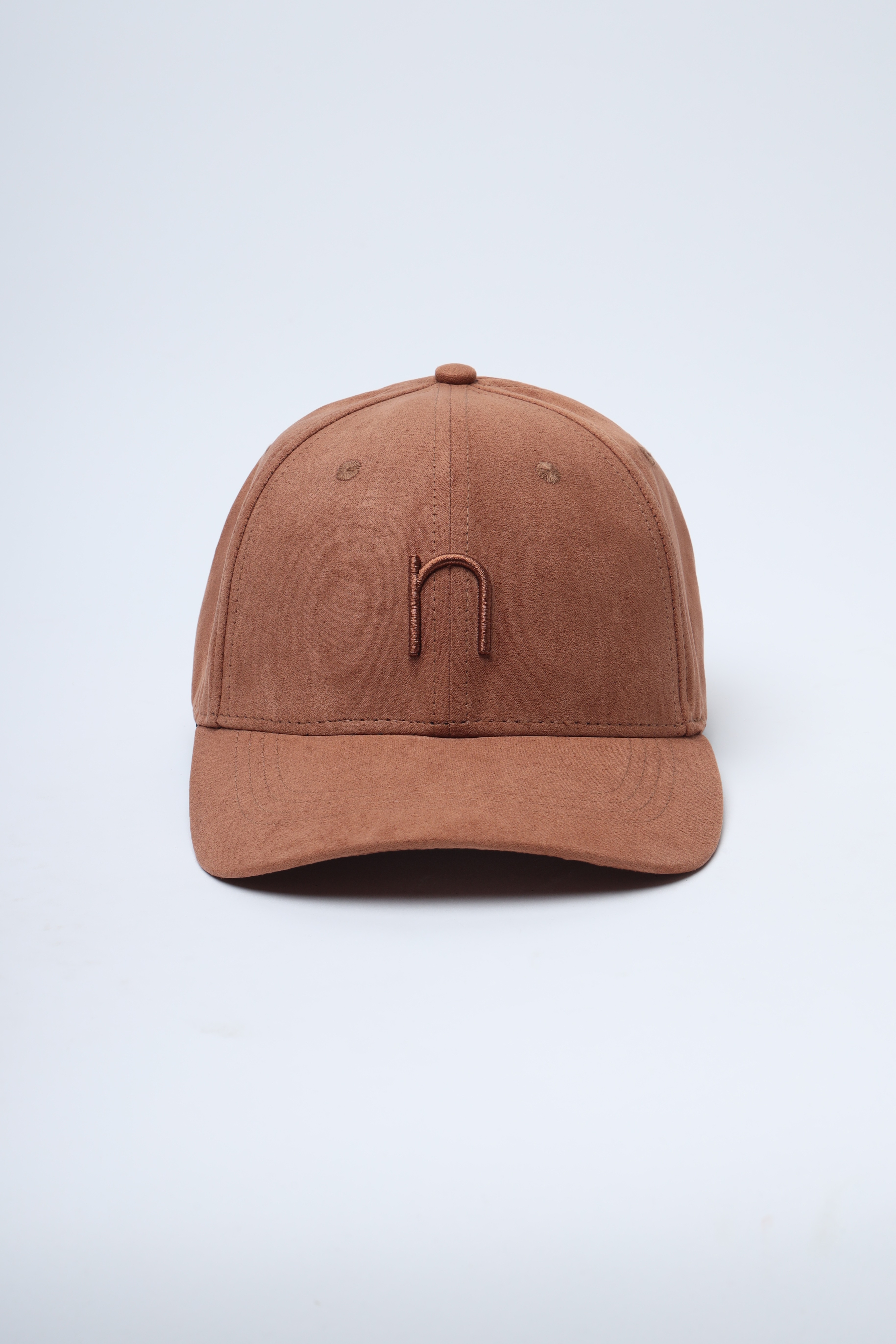 Noggah Orange Brown Unisex Suede Free Size Adjustable Caps