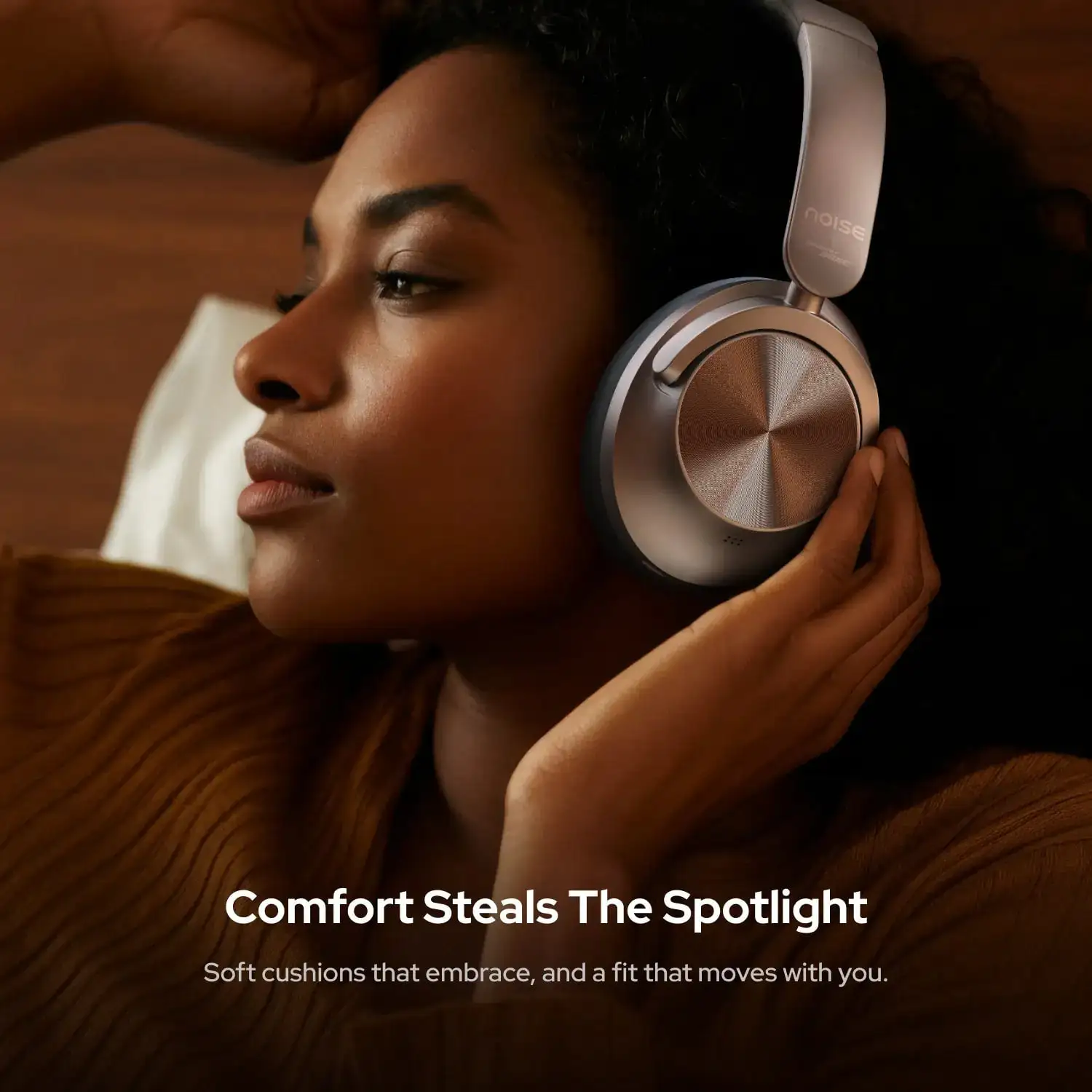 Noise Master Buds Max Wireless Over-Ear Headphones with ANC, Sound by Bose, 60-Hour Playtime, Silver 7