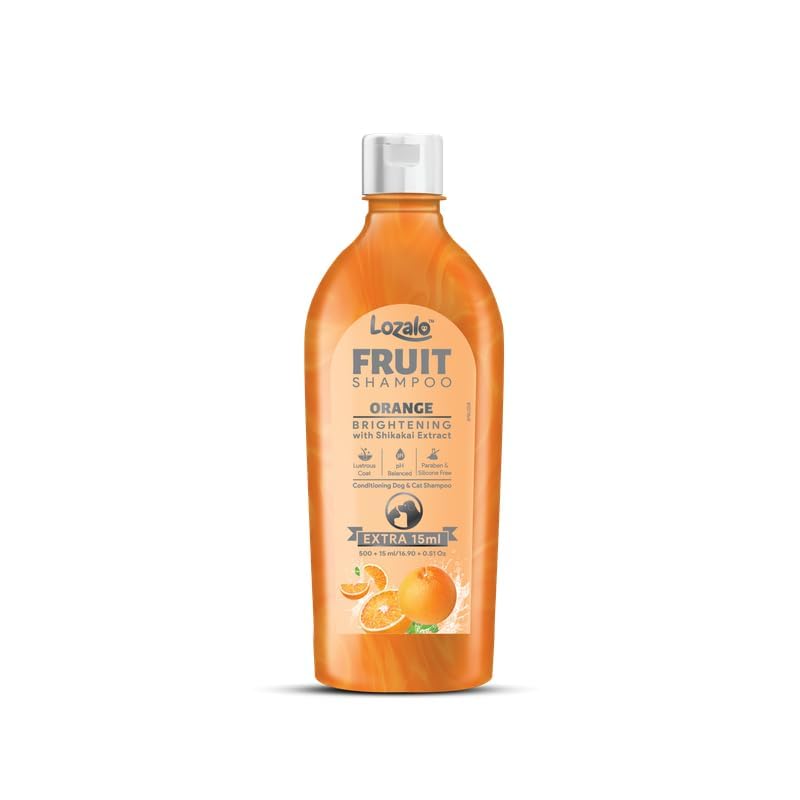 Lozalo Fruit Shampoo for Dogs & Cats 515 ml, Orange