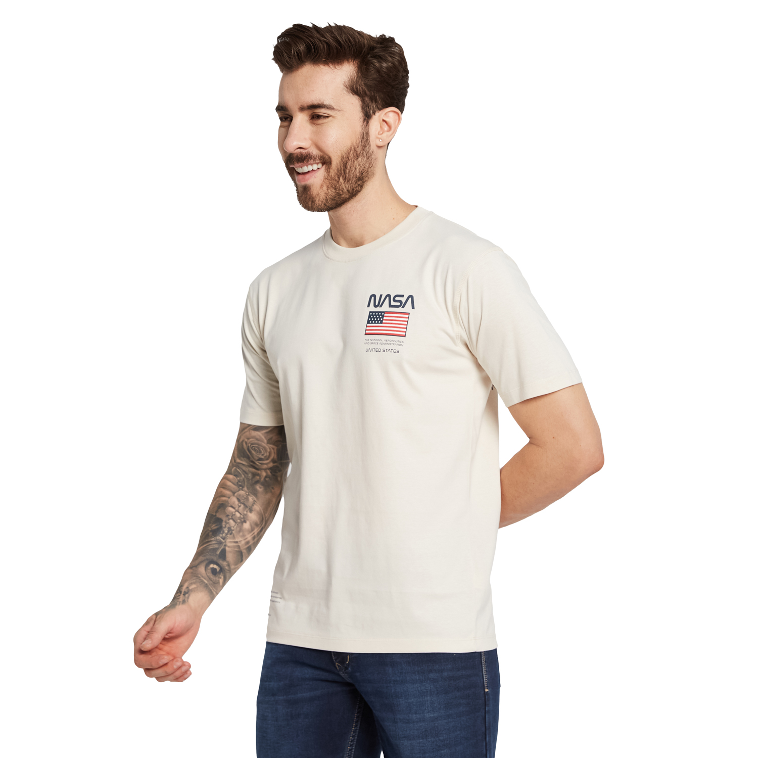 Octave Men Typography Printed Round Neck T-Shirt