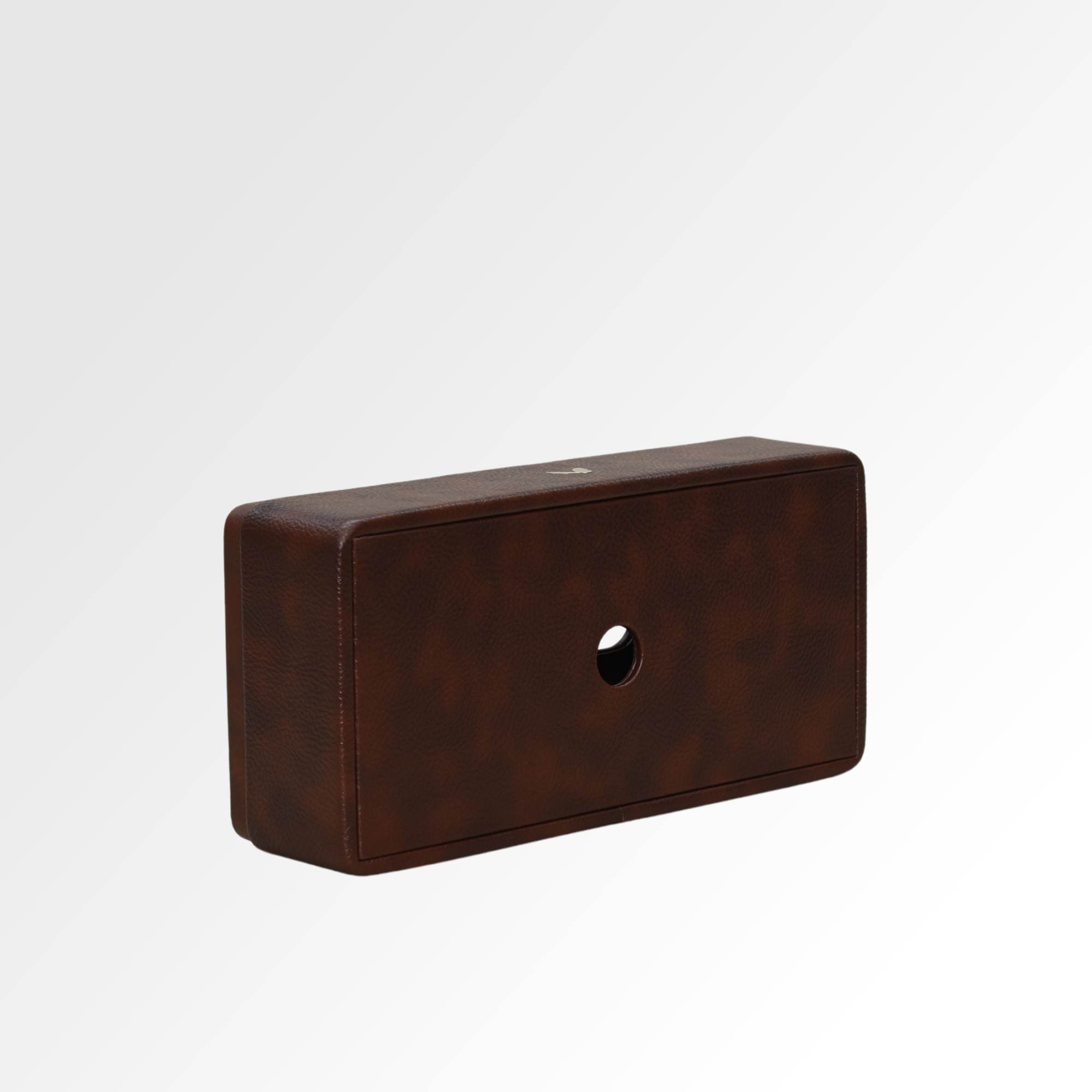 Tissue Box Holder for Home and Office in Premium Faux Leather | Size: 9.5 x 4.5 x 2.5(H) Inches | Classic | Brown