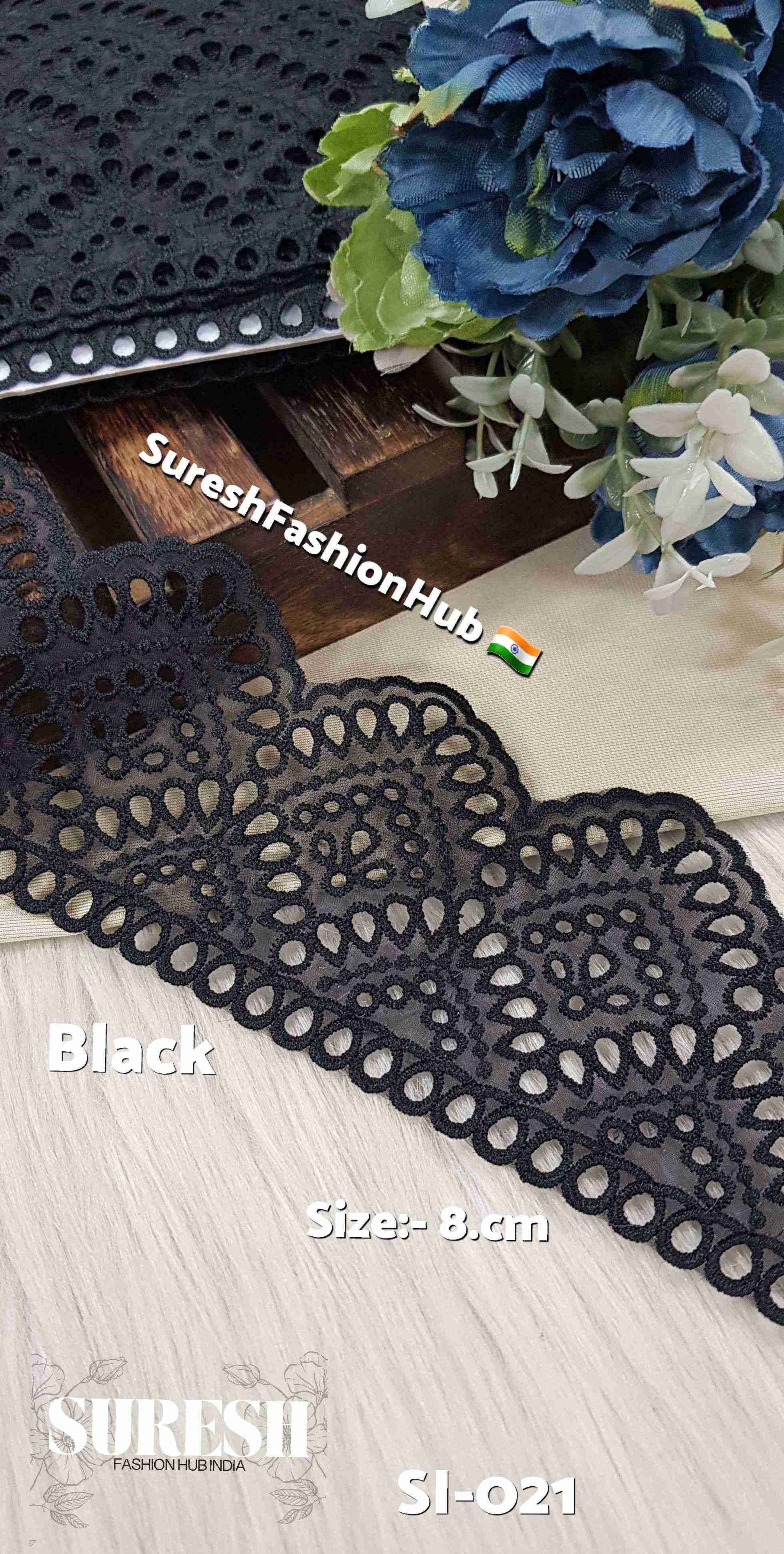 Imperial Grace Black Organza Lace