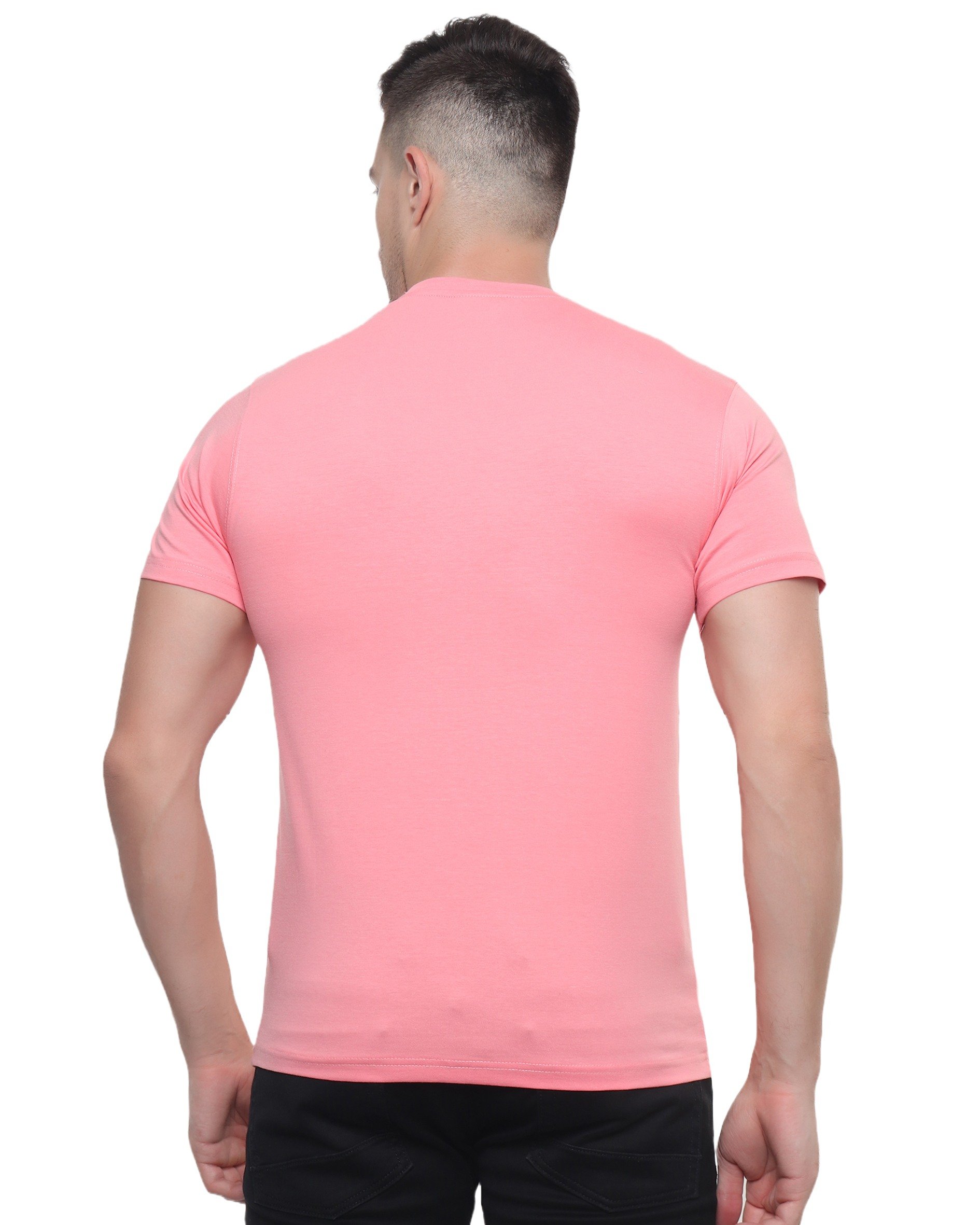 Peach Color Cotton Lycra T Shirt
