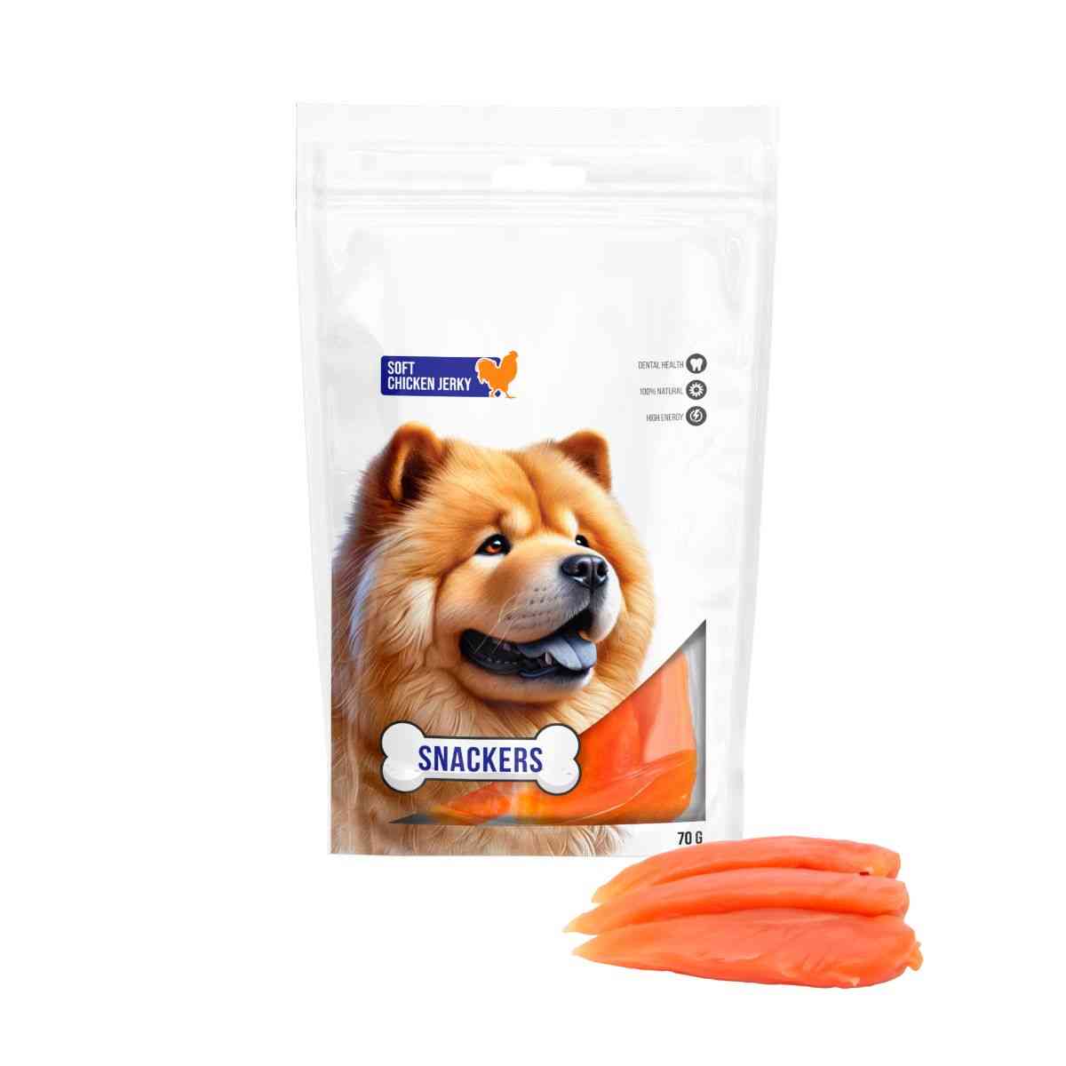 Snackers Soft Chicken Jerky Dog Treats 70g