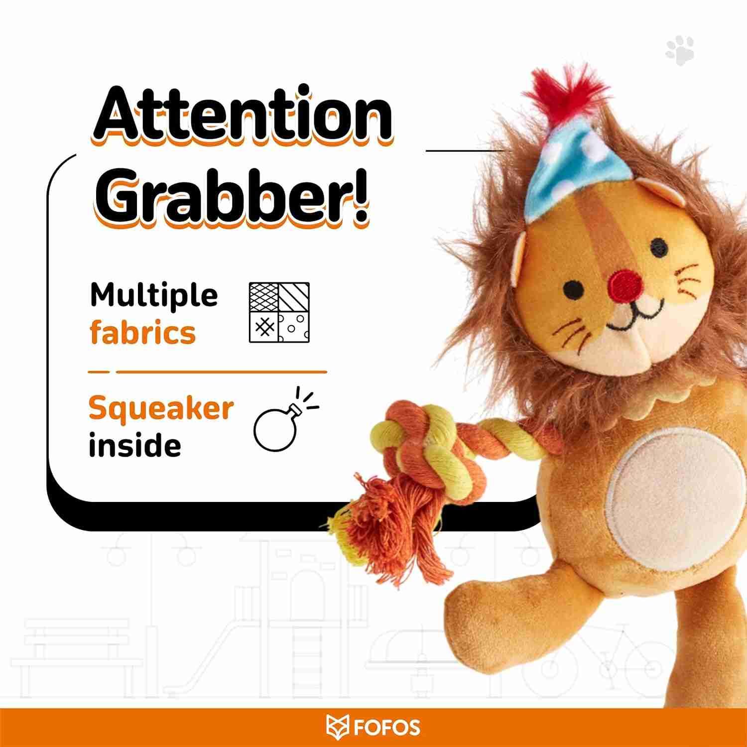 Fofos Fluffy Puppy Toy Lion