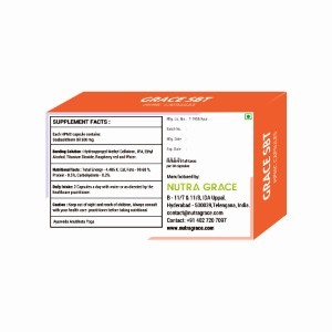 Nutra Grace - Grace SBT Sea Buckthorn Oil Omega 3 6 7 9 Fatty Acids Supplement (500mg) 30 Veg. Capsules