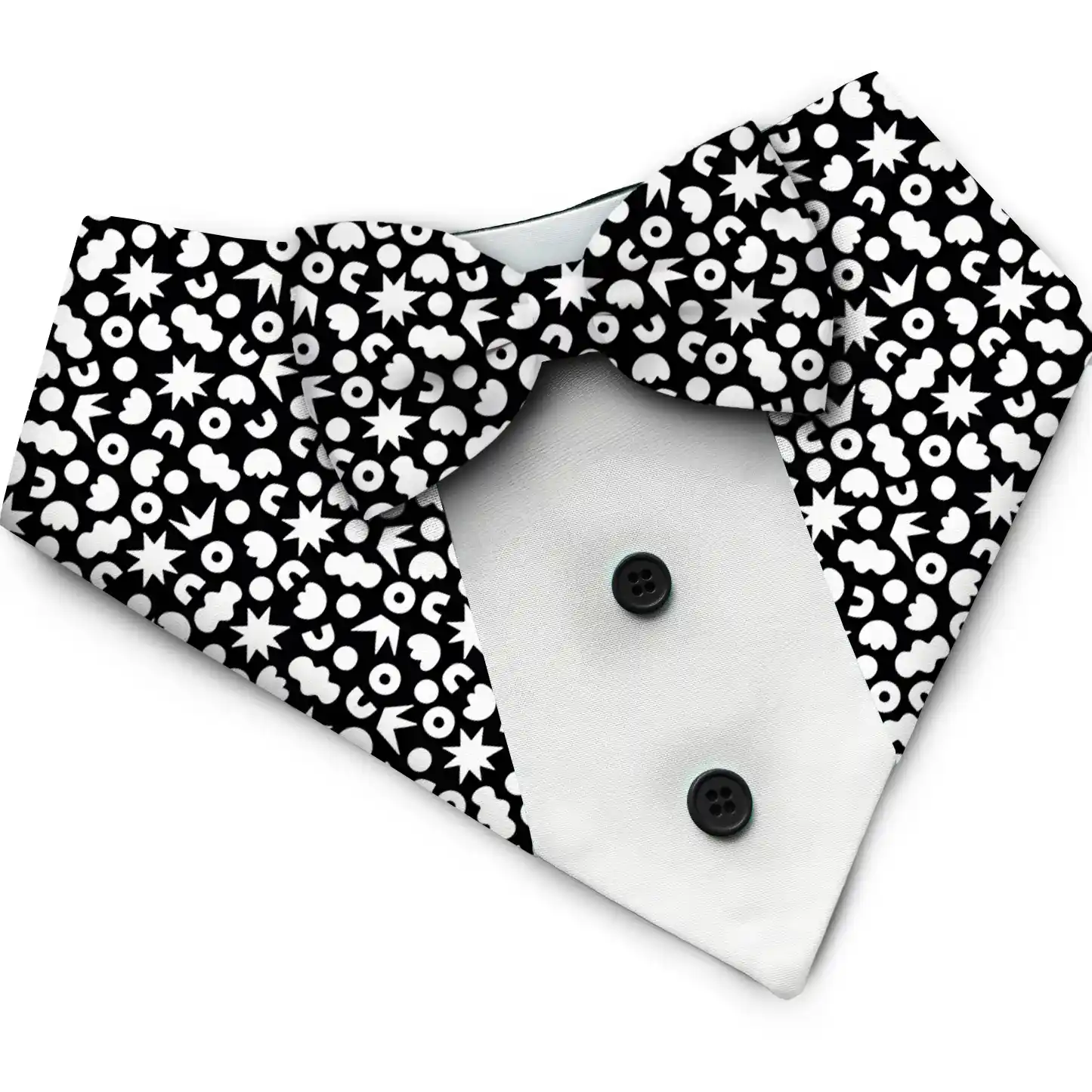 PawsIndia Starry Night Pattern Tuxedo Bandana with Matching Bow for Pets