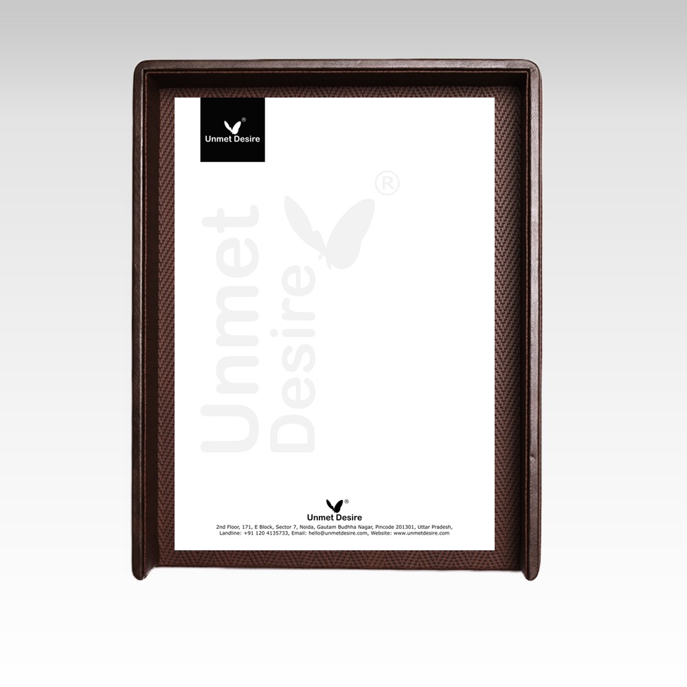 Unmet-desire-a4-paper-tray-chevron-series-brown-color-view-two