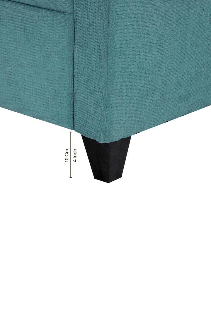 neudot Saya RHS Sectional Sofa for Living Room |6 Person Sofa| Premium Fabric with Cushioned Armrest | 12 Months Warranty| Solid Wood Frame| 6 Seater in Saya Teal Color DIY(Do-It-Yourself)