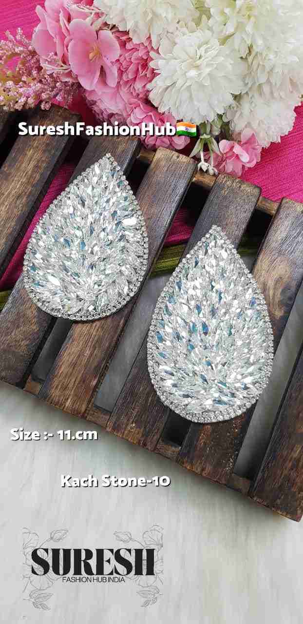 Silver Handmade Rhinestone Drop Pair – K S.-10