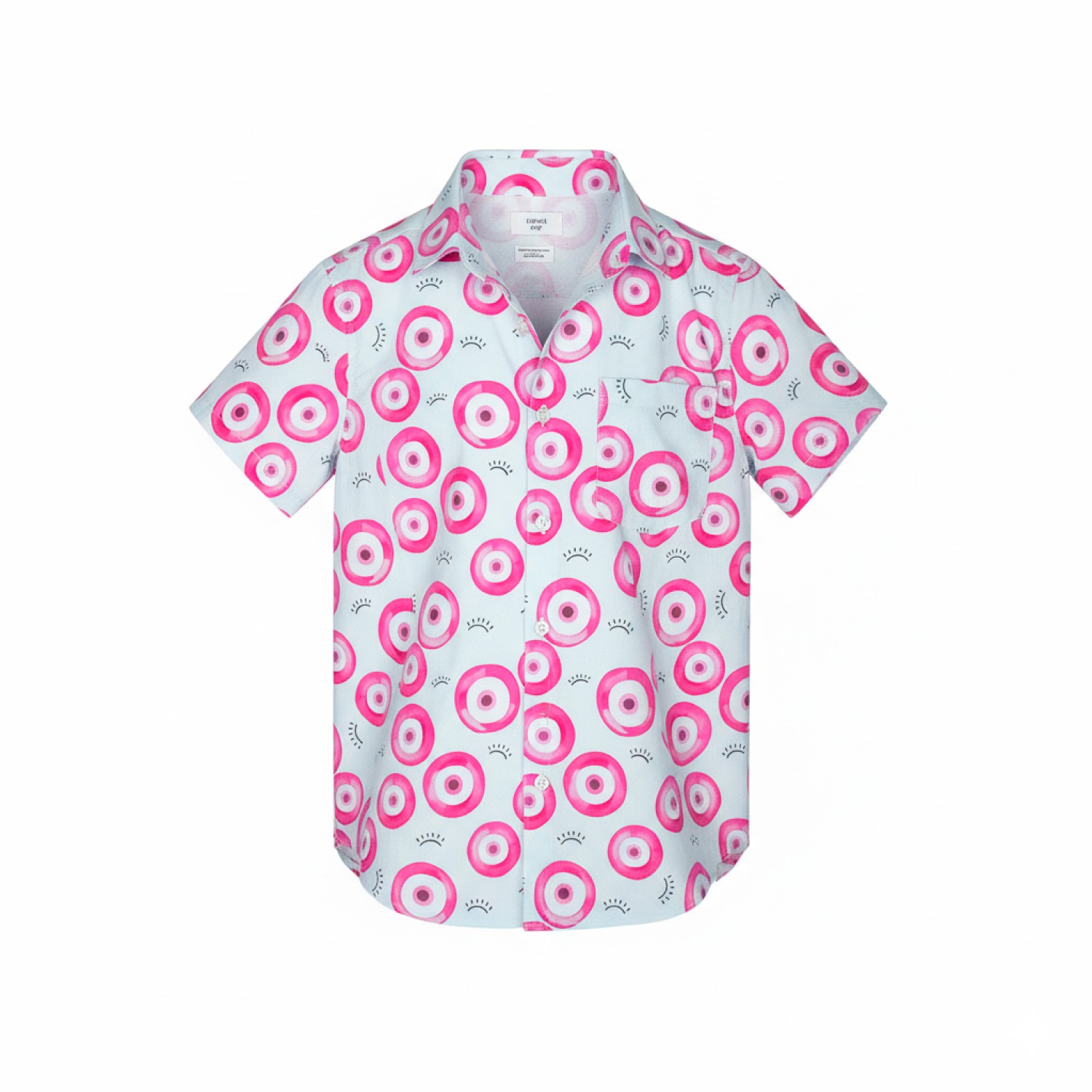 Ezra Pink Lucky Polyester Blend Shirt for Men & Women