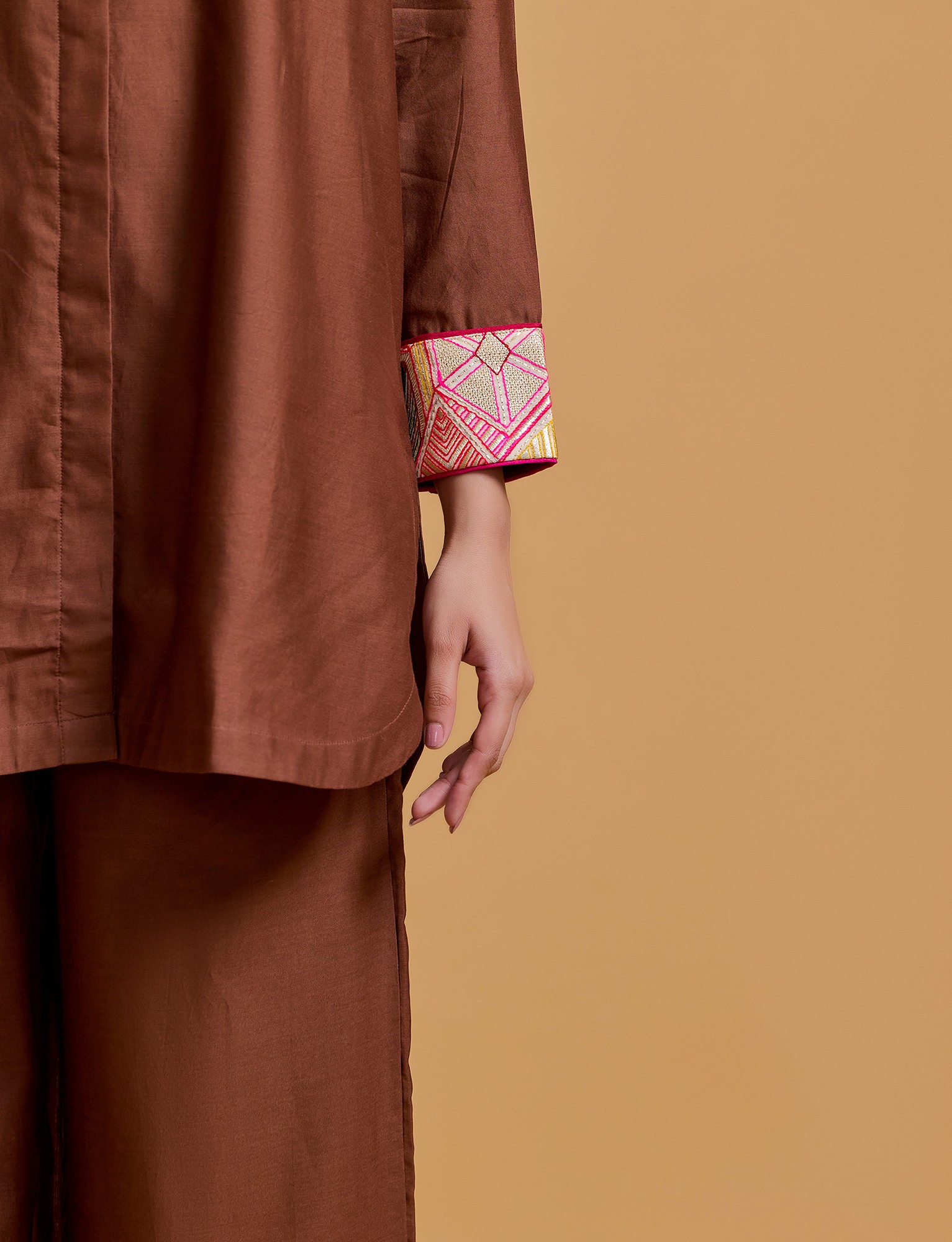 Mithai Brown Shirt Set