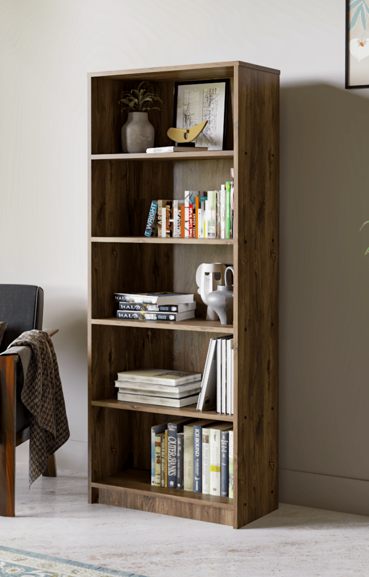 Bravo Bookshelf - Western Oak Finish
