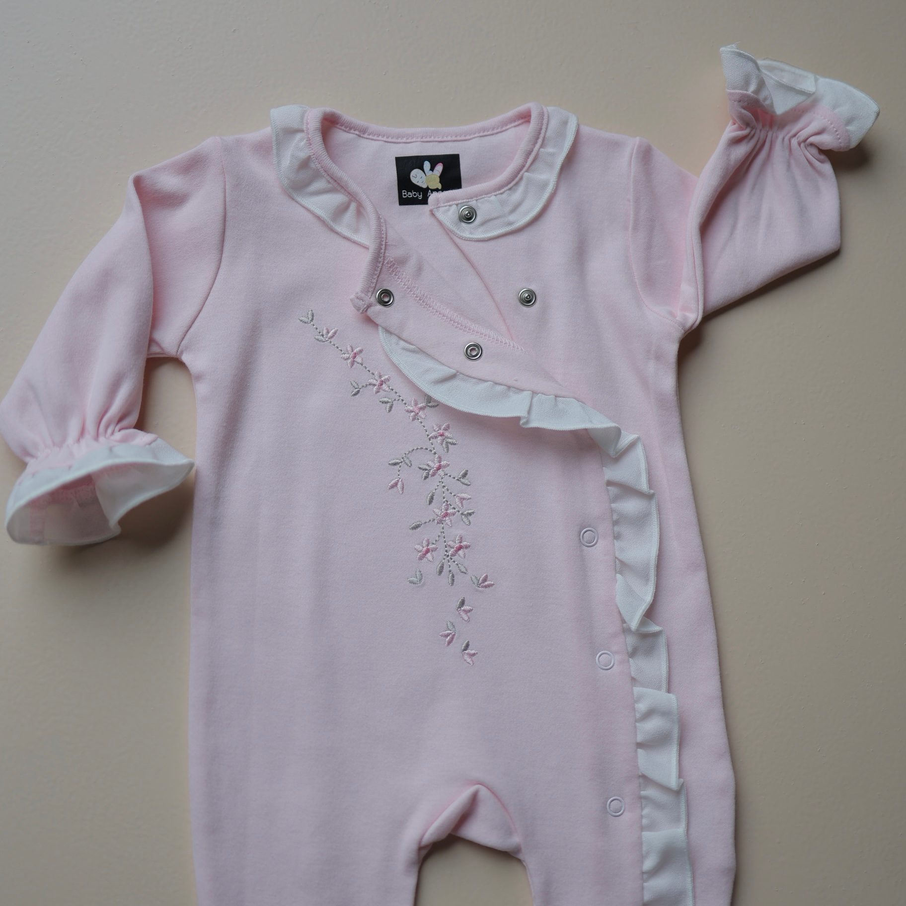 Pink Meadow Baby Romper
