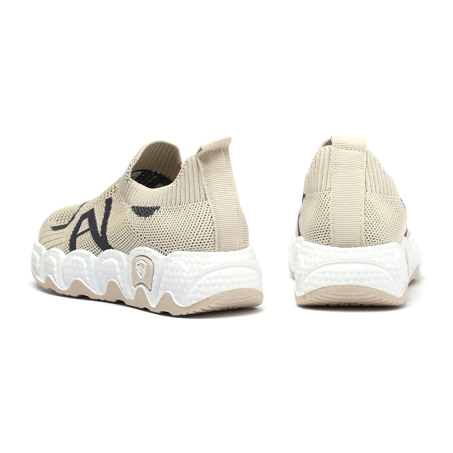 Kids Beige Casual Slip On Shoes