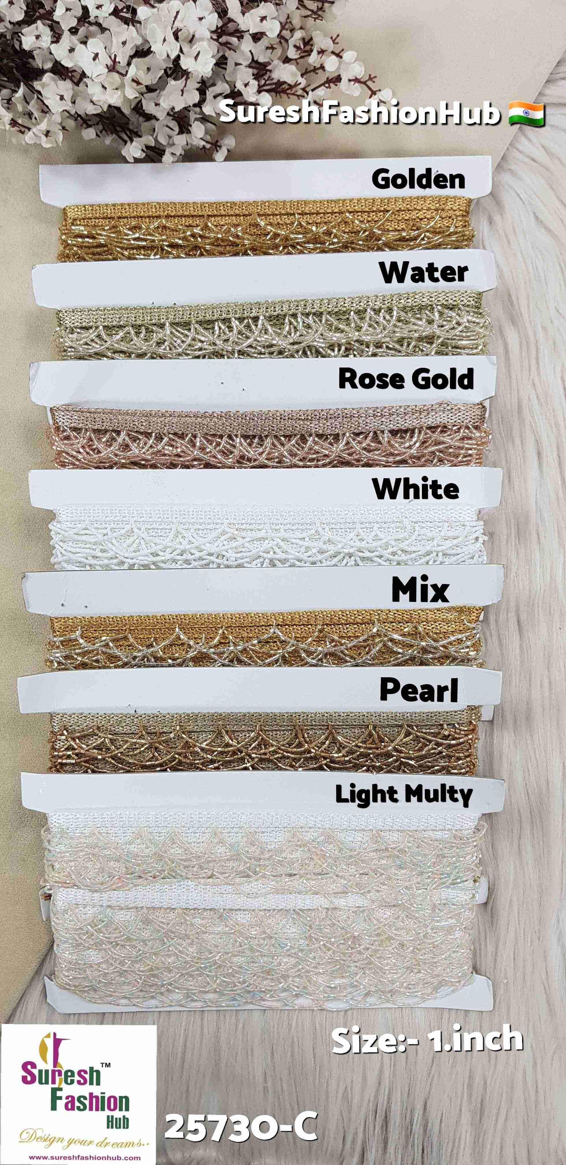 Light Multi Scalloped Kaddhana Lace
